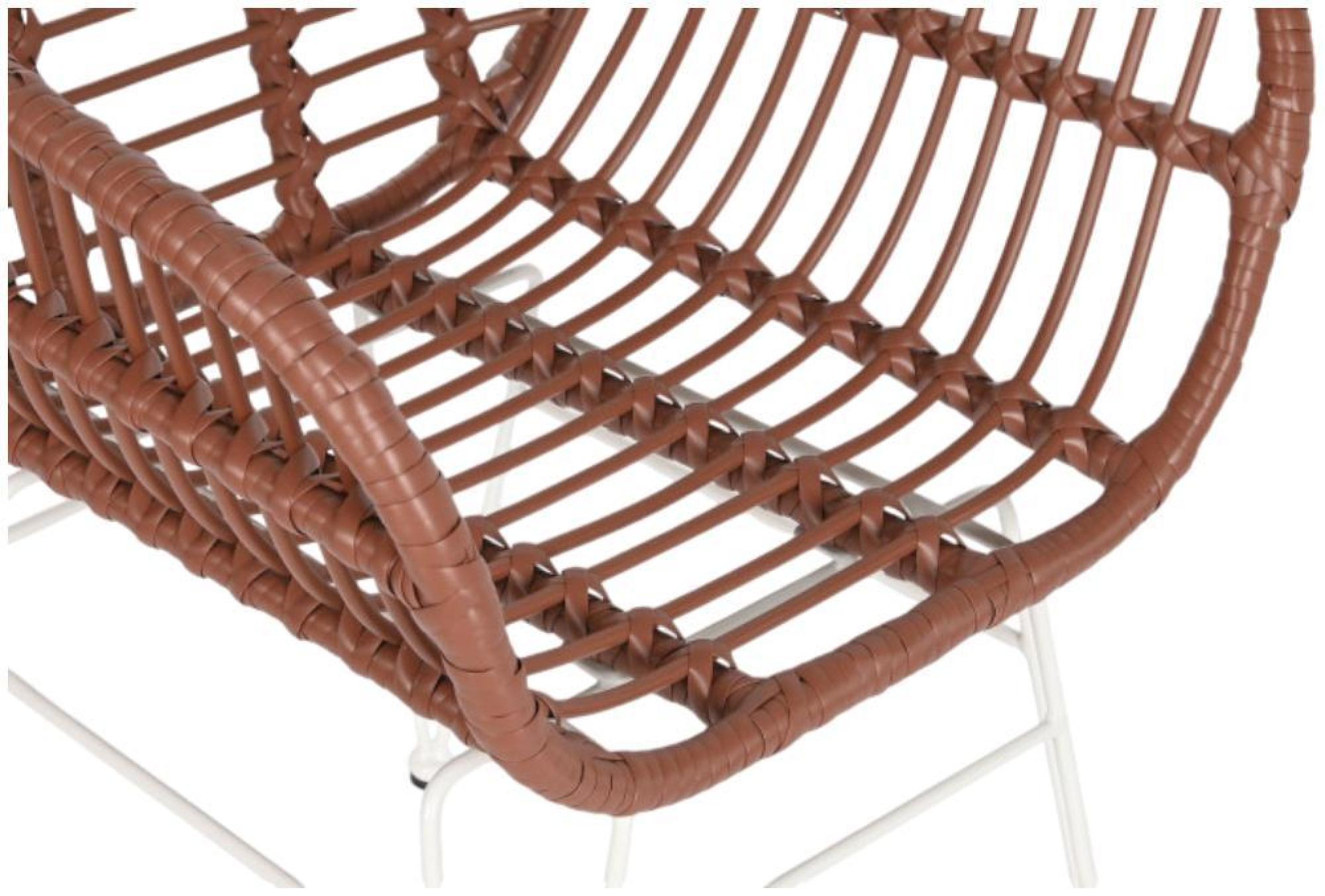 Product photograph of Set Of 2 Garden Terracotta Synthetic Rattan Outdoor Chair from Choice Furniture Superstore.