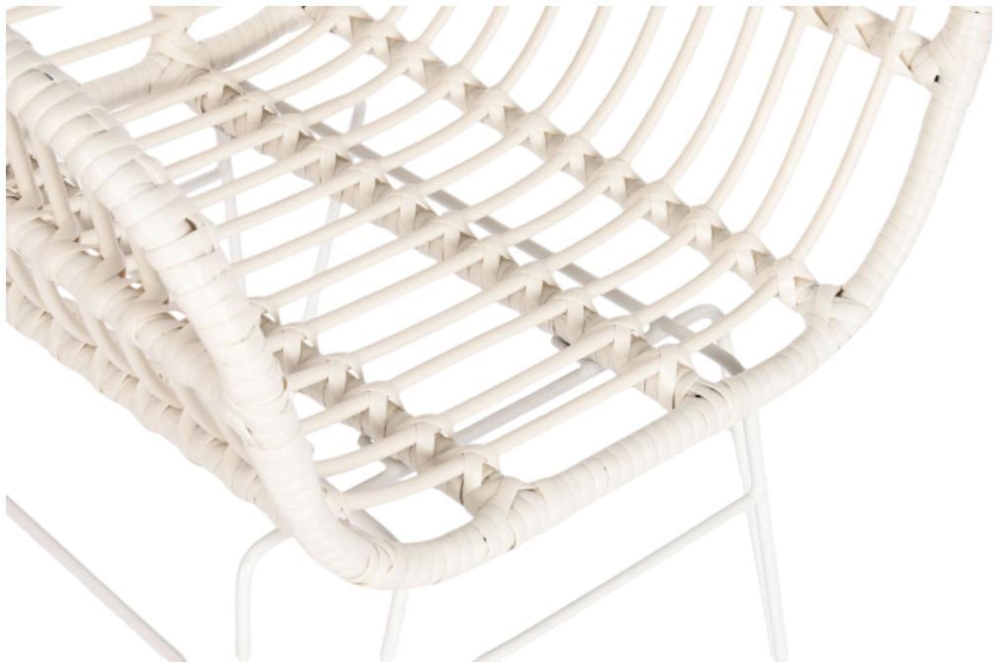 Product photograph of Set Of 2 Garden White Synthetic Rattan Outdoor Chair from Choice Furniture Superstore.