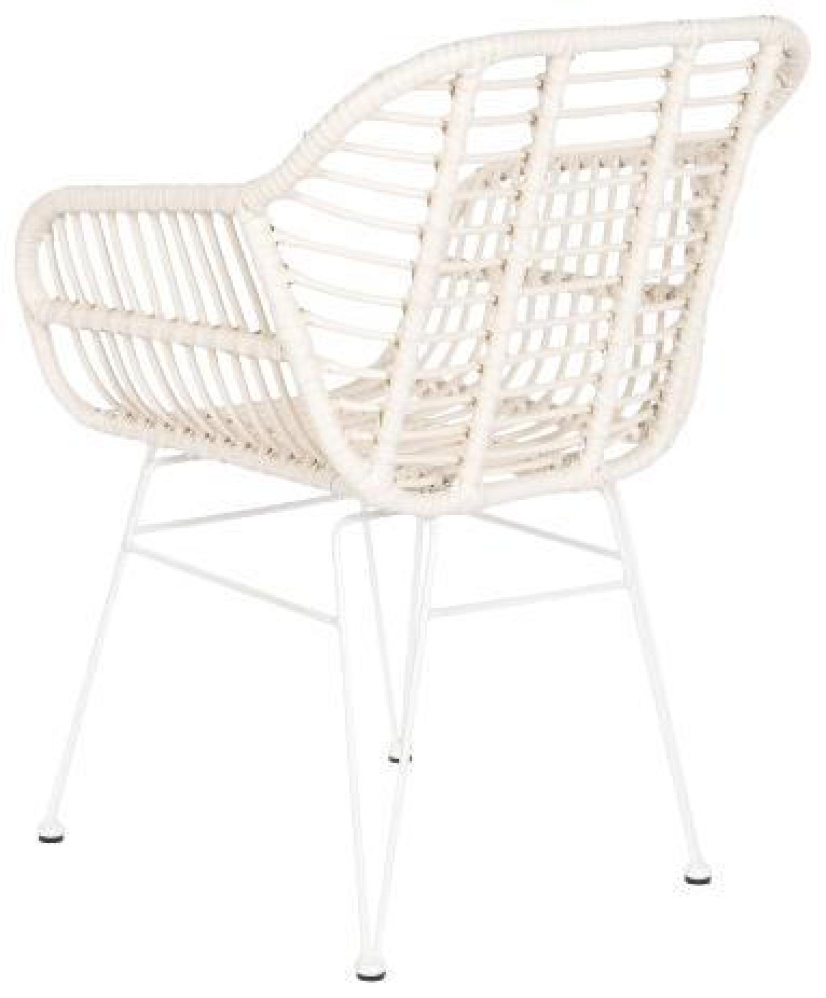 Product photograph of Set Of 2 Garden White Synthetic Rattan Outdoor Chair from Choice Furniture Superstore.