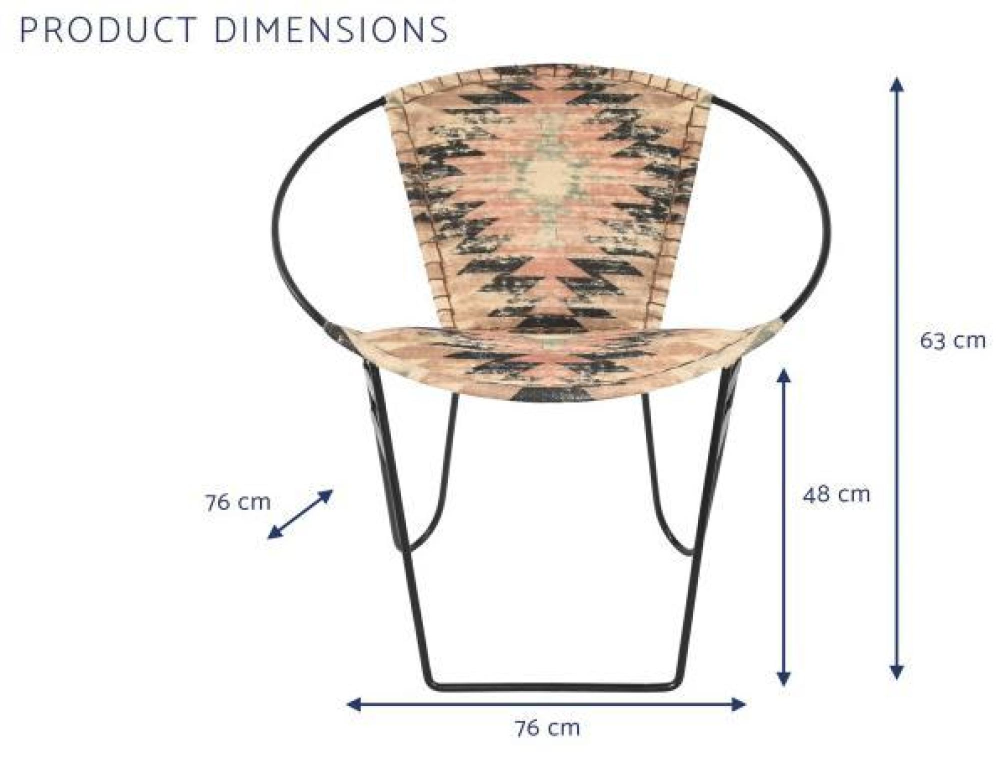 Product photograph of Set Of 2 Folk Multi Coloured Metal Chair from Choice Furniture Superstore.