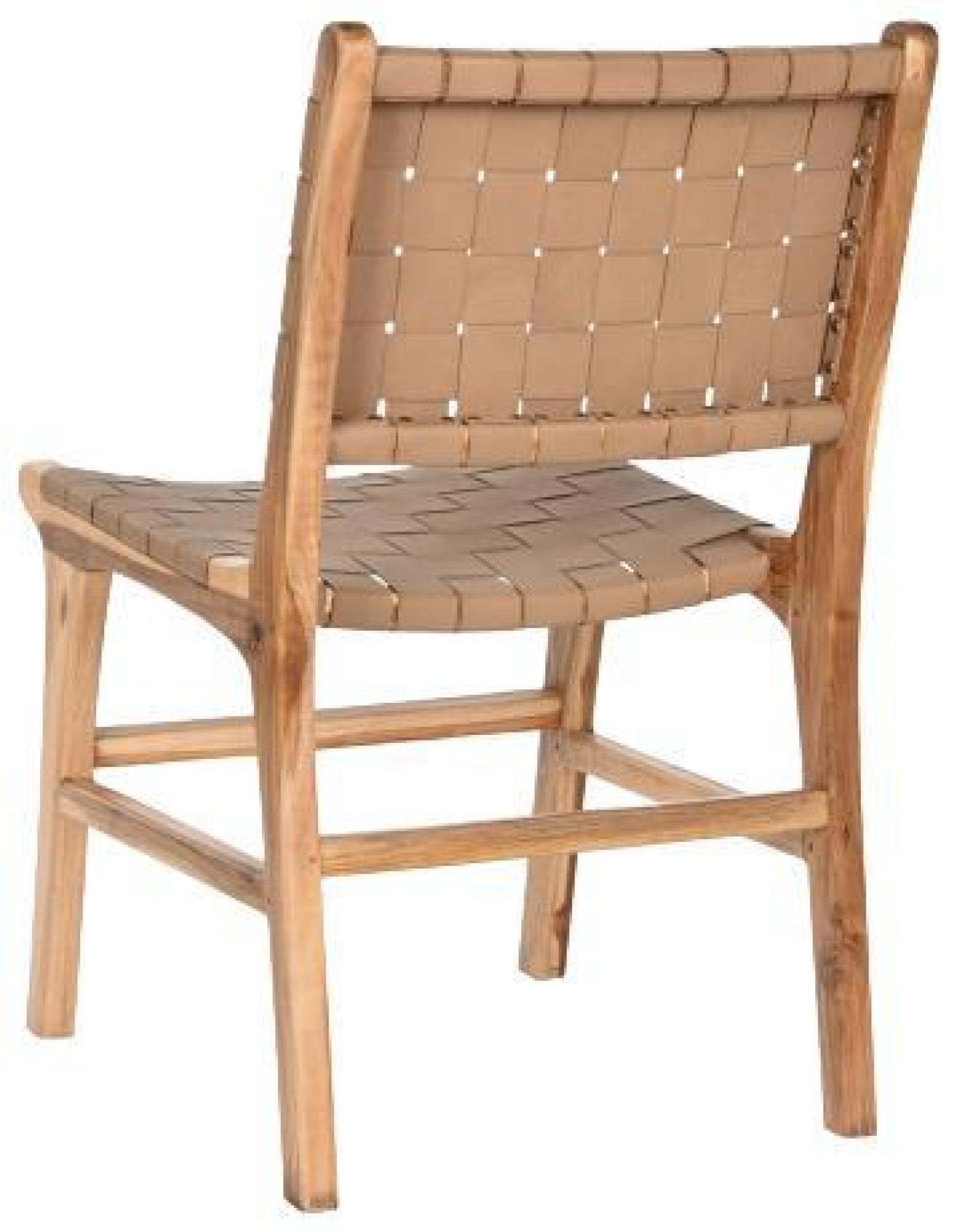 Product photograph of Set Of 2 Beige Leather Outdoor Chair from Choice Furniture Superstore.