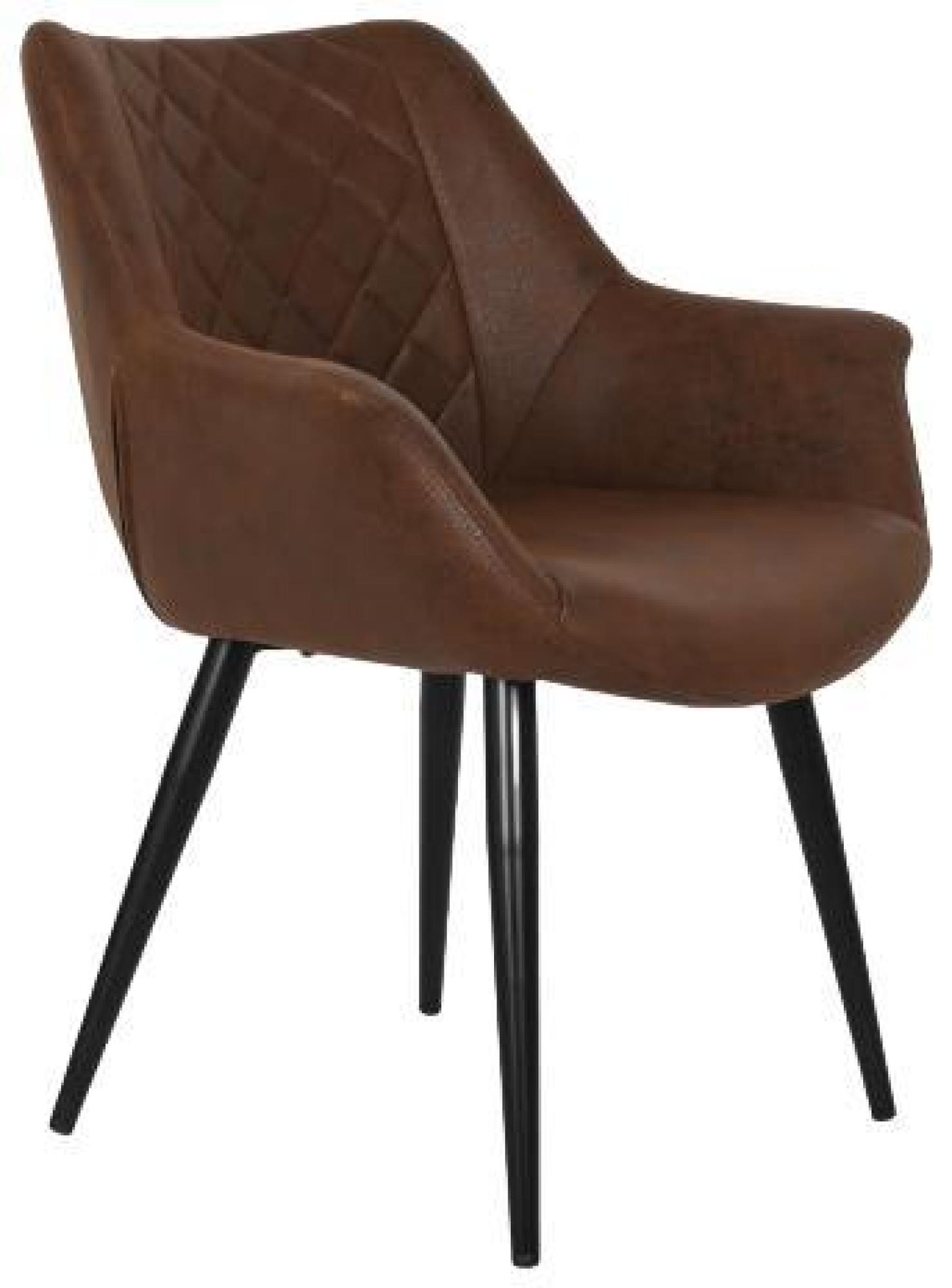 Product photograph of Set Of 2 Dark Brown Faux Leather Dining Chair from Choice Furniture Superstore.