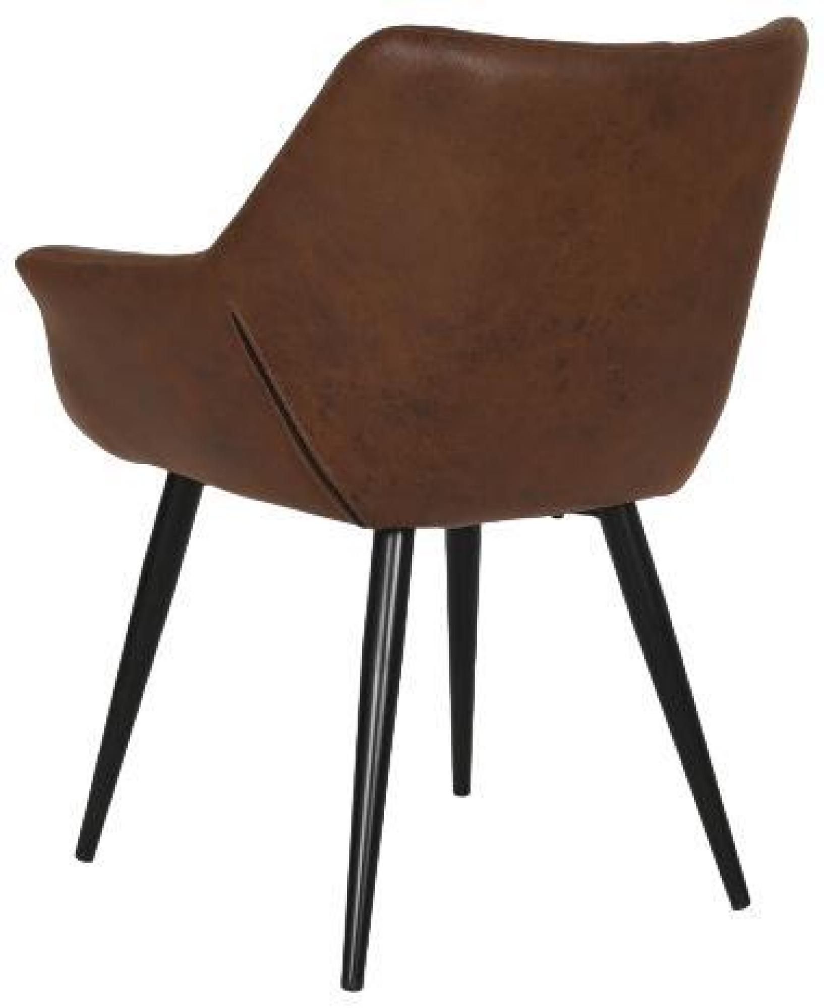 Product photograph of Set Of 2 Dark Brown Faux Leather Dining Chair from Choice Furniture Superstore.