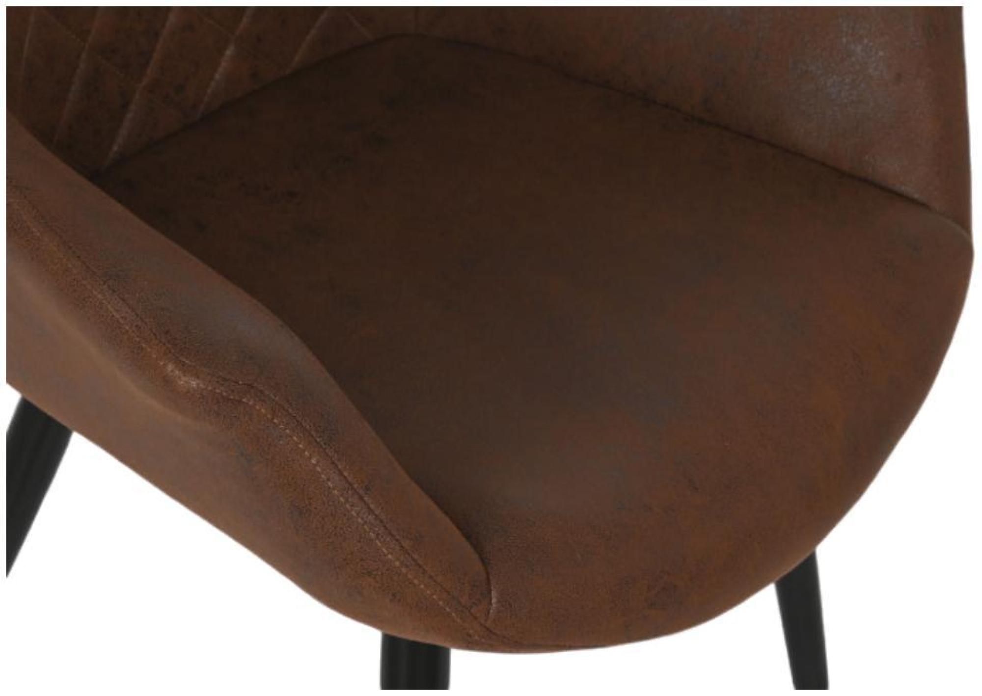 Product photograph of Set Of 2 Dark Brown Faux Leather Dining Chair from Choice Furniture Superstore.