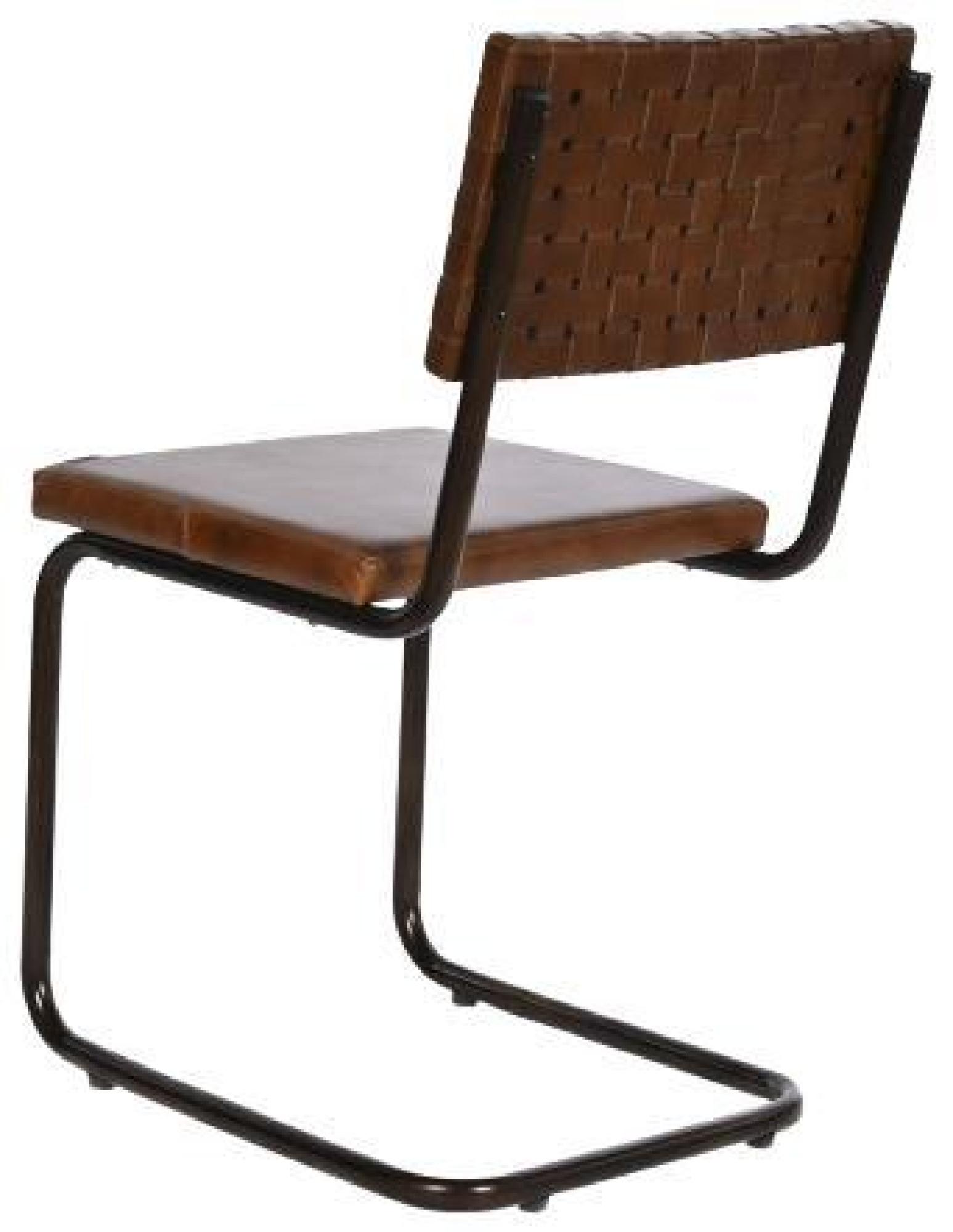 Product photograph of Set Of 2 Brown Faux Leather Cantilever Dining Chair from Choice Furniture Superstore.