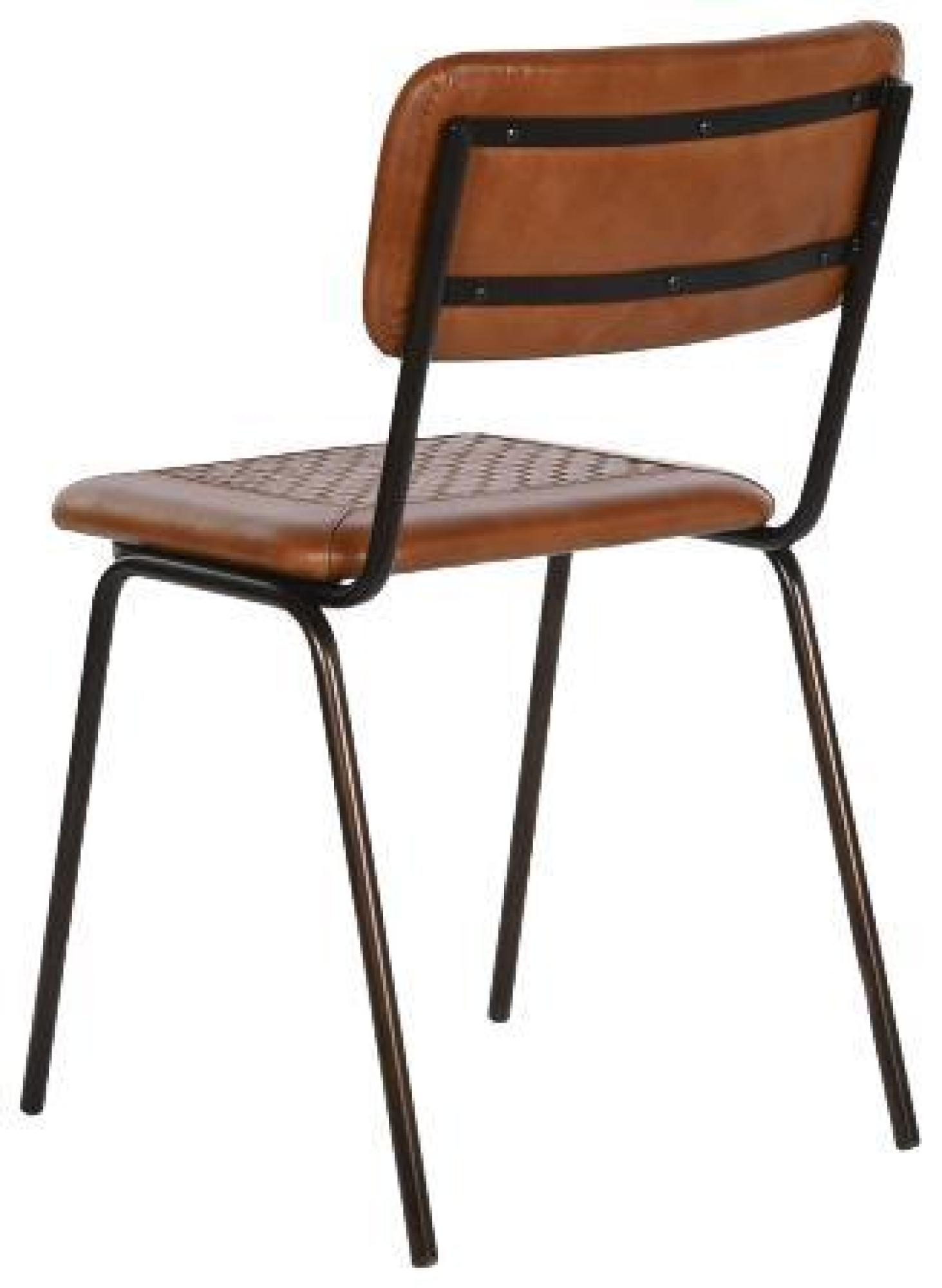 Product photograph of Set Of 2 Brown Faux Leather Dining Chair from Choice Furniture Superstore.