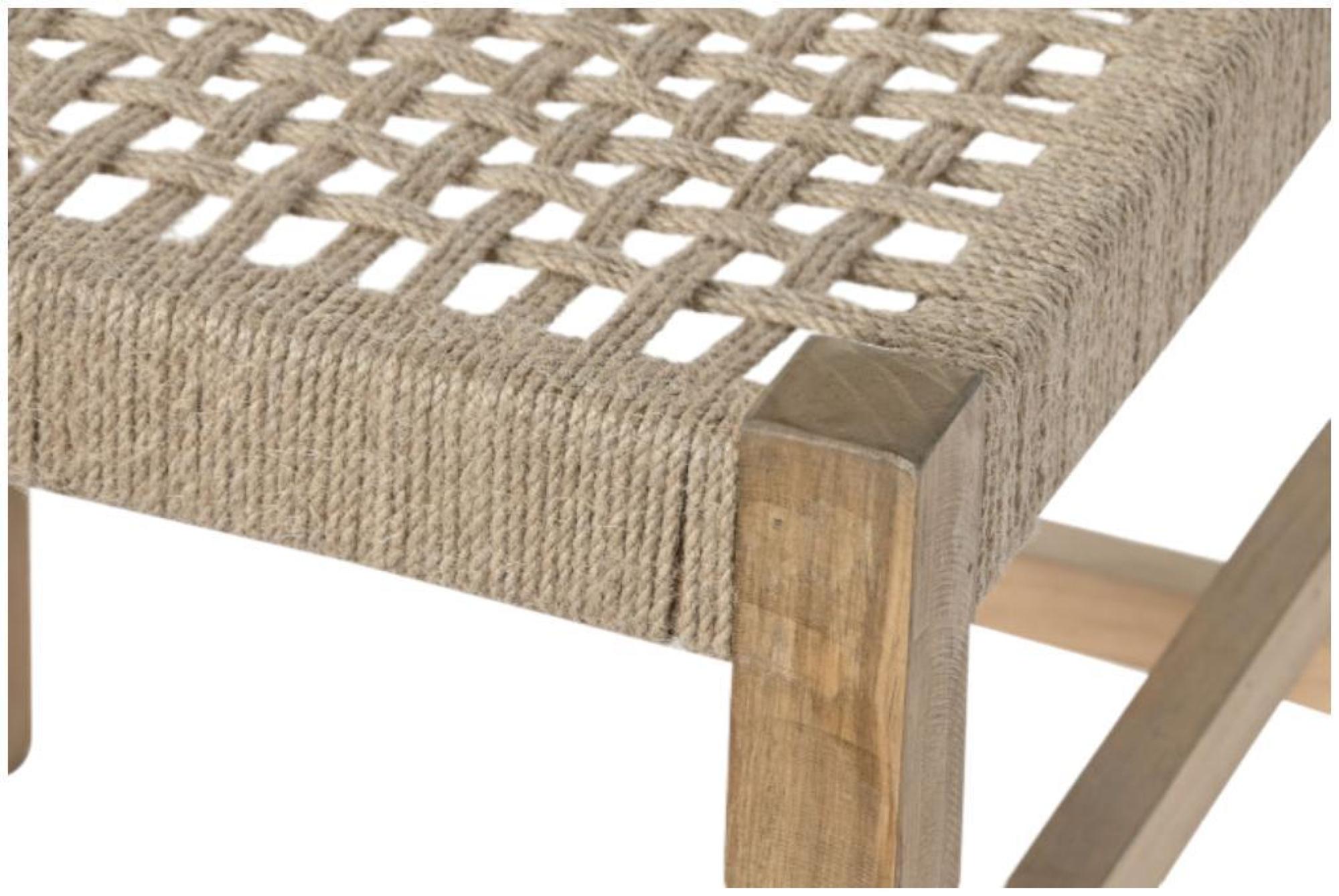 Product photograph of Set Of 2 Pine And Beige Jute Dining Chair from Choice Furniture Superstore.