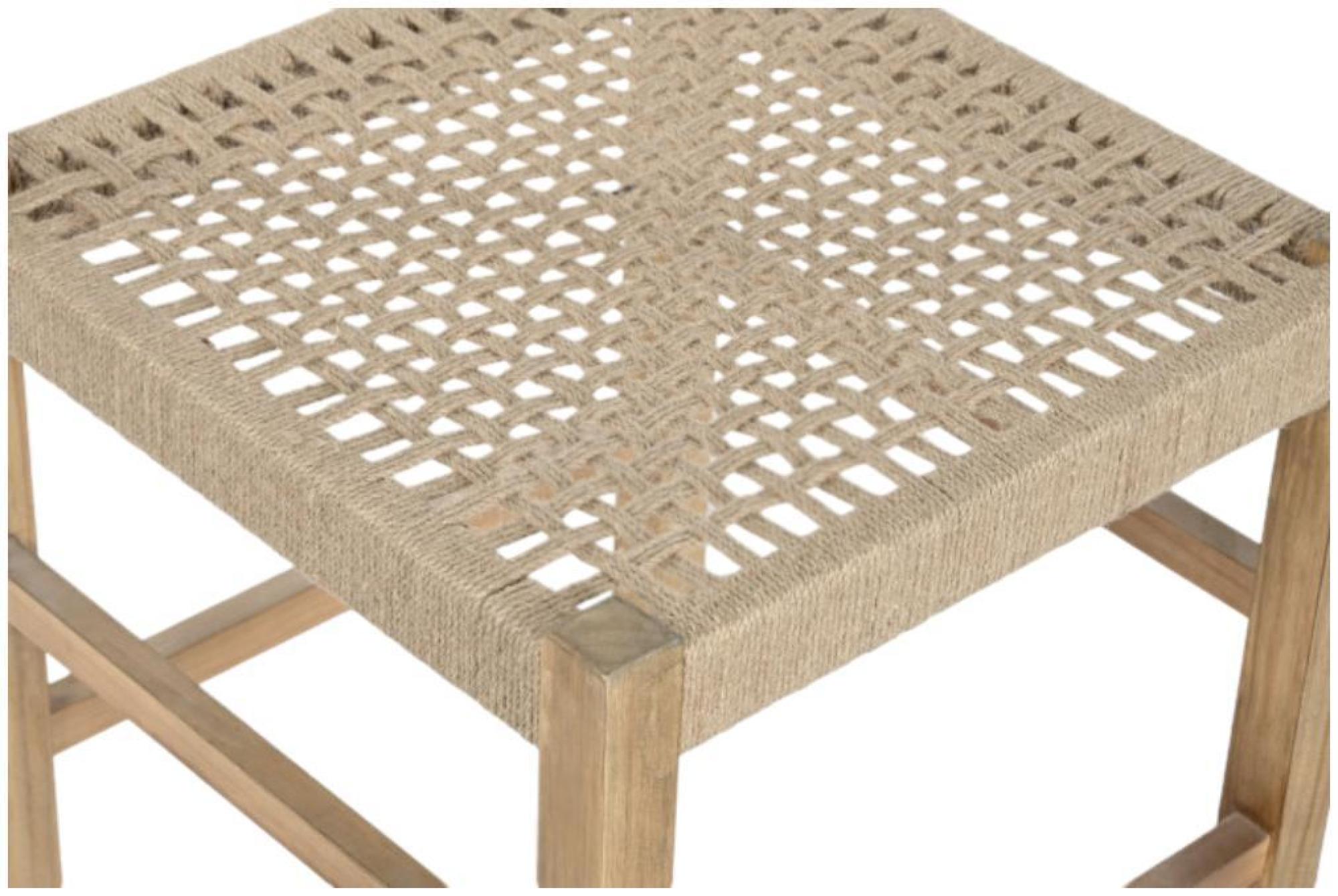Product photograph of Set Of 2 Pine And Beige Jute Dining Chair from Choice Furniture Superstore.