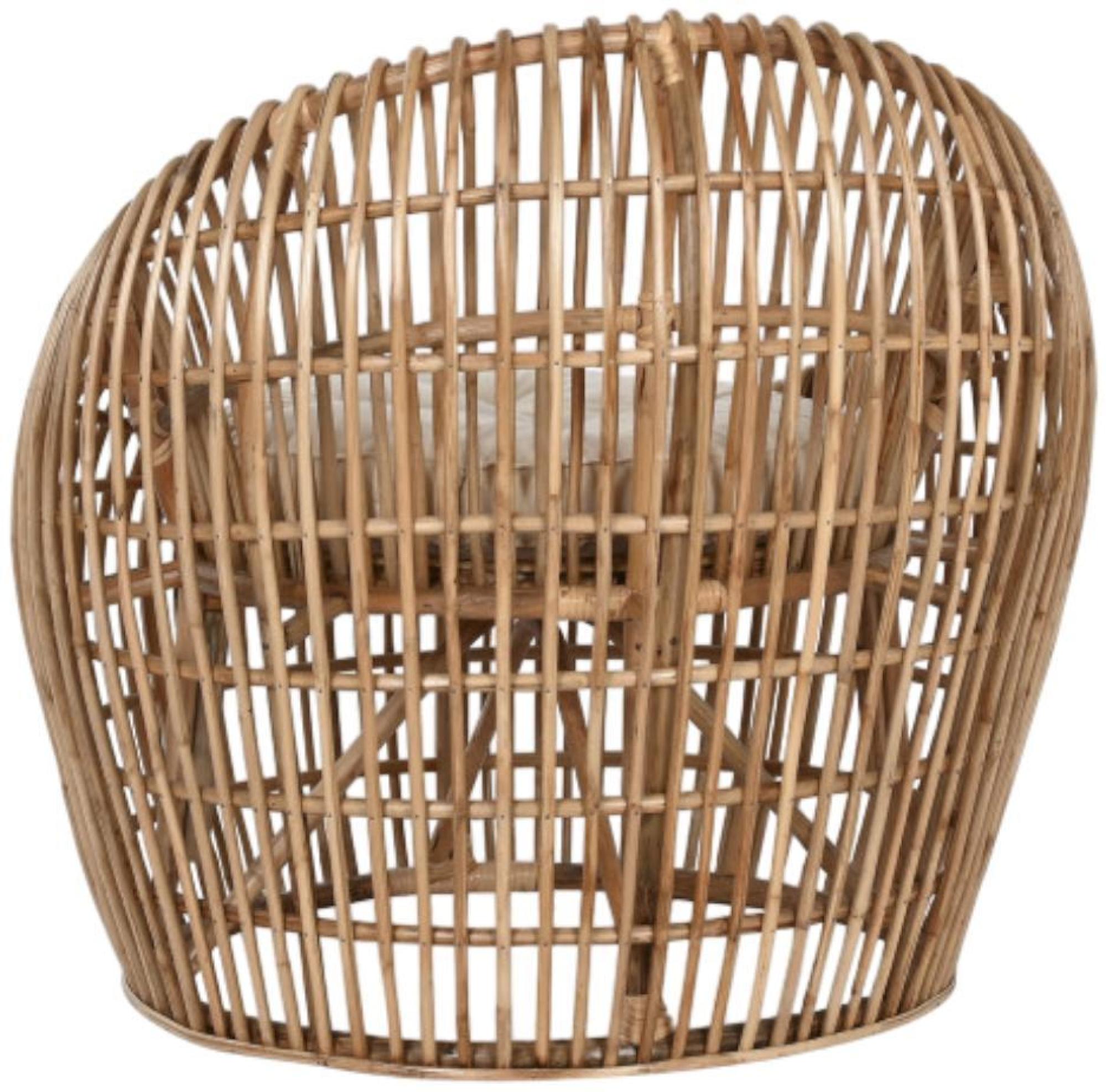 Product photograph of Balinese Beige Rattan Outdoor Chair from Choice Furniture Superstore.