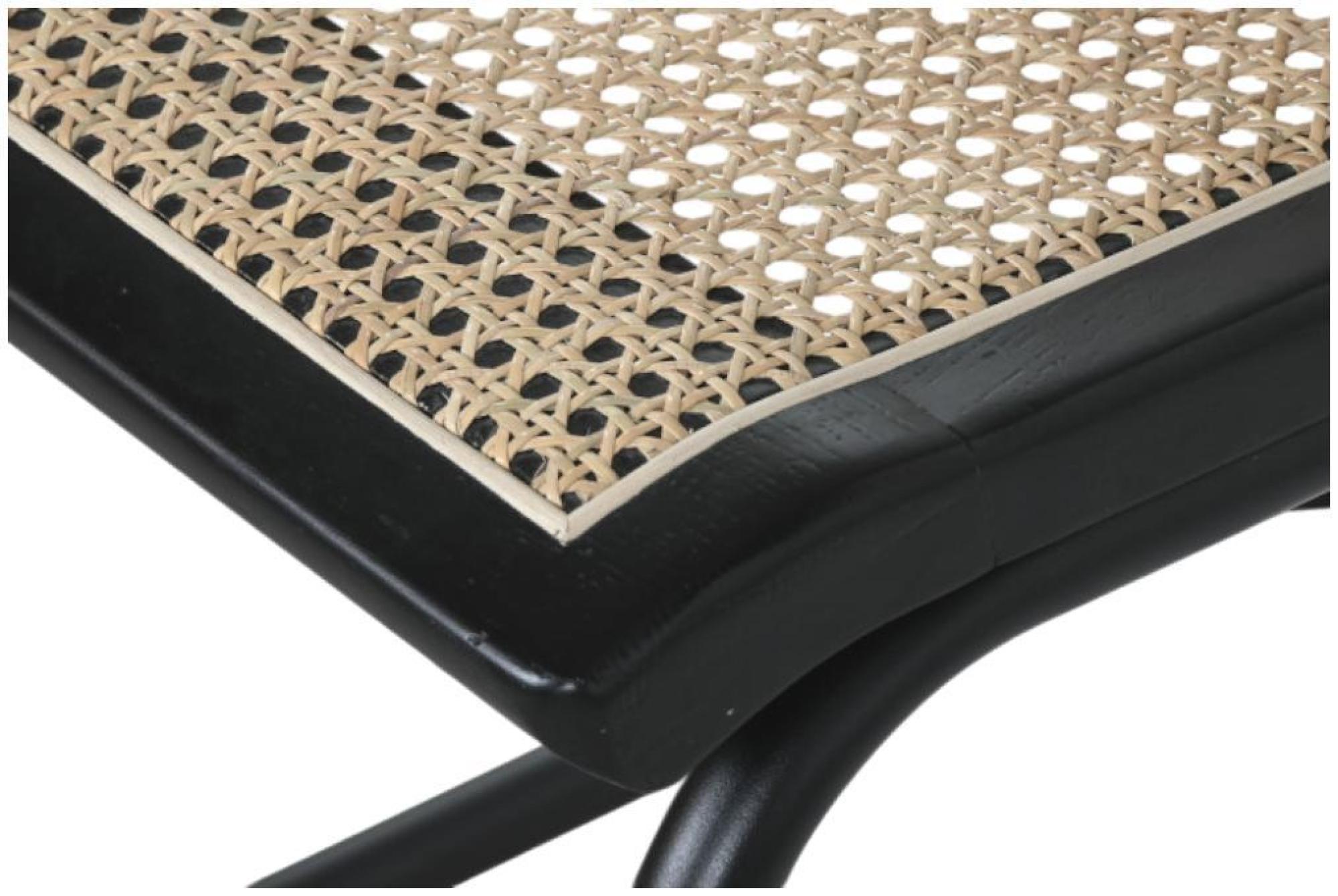 Product photograph of 4 X Loft Black Elm Wood And Rattan Cantilever Dining Armchair from Choice Furniture Superstore.