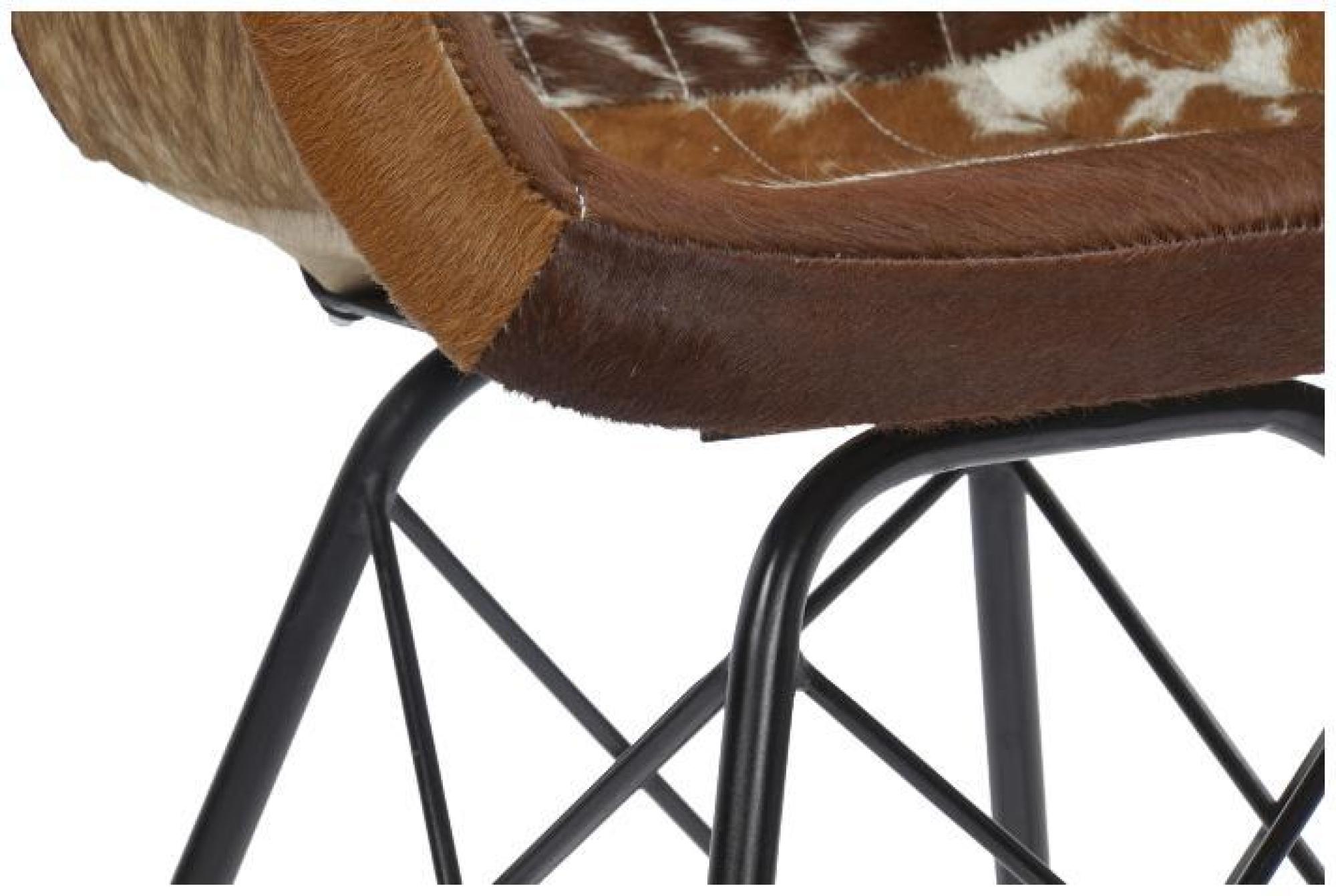 Product photograph of Set Of 2 African Brown Leather Cow Chair from Choice Furniture Superstore.