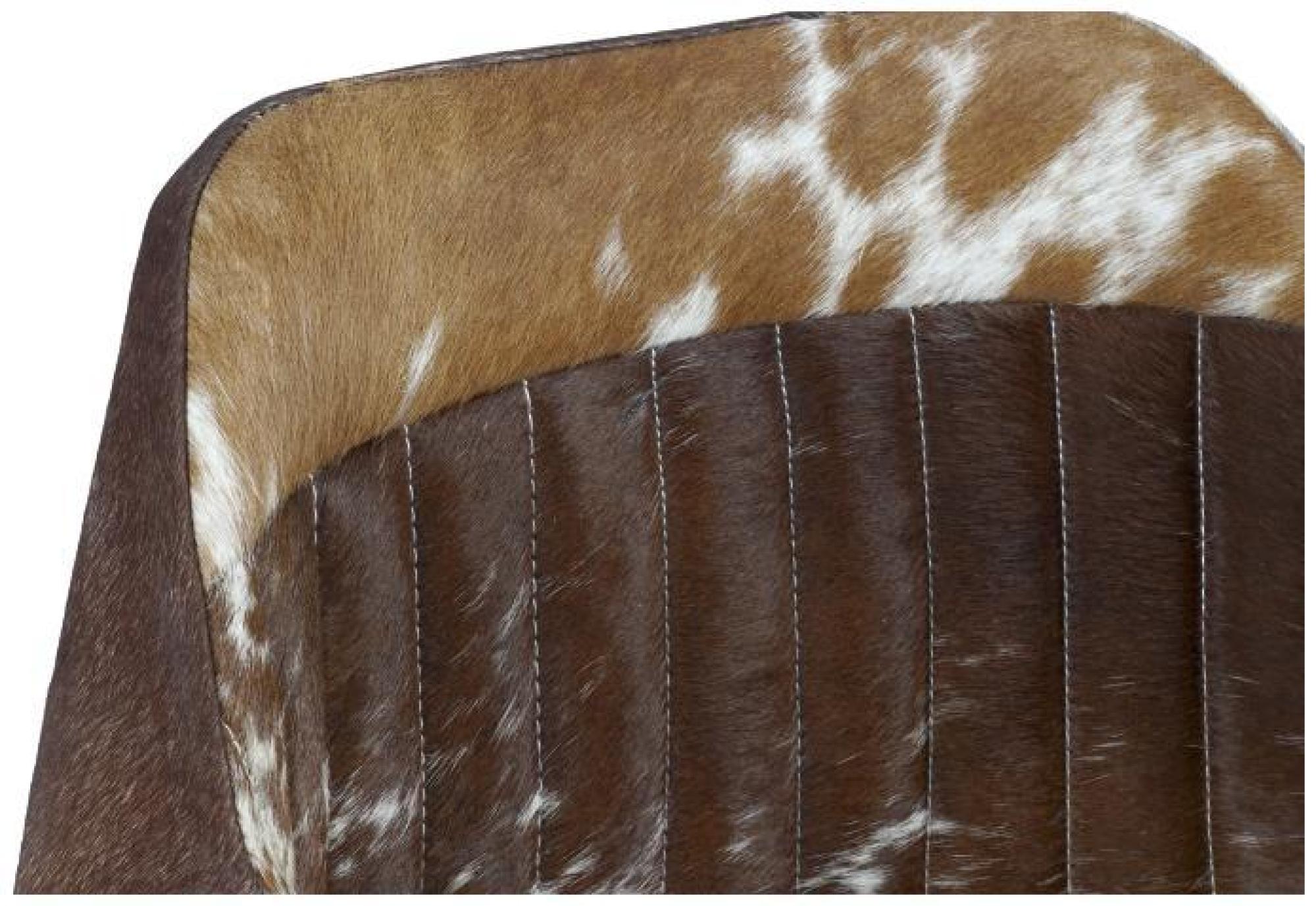 Product photograph of Set Of 2 African Brown Leather Cow Chair from Choice Furniture Superstore.