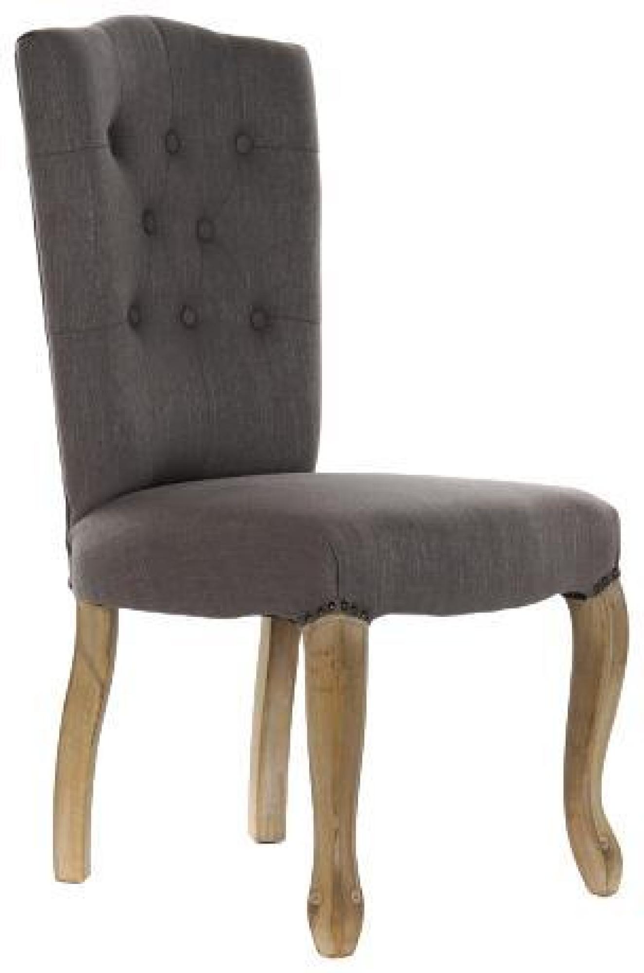 Product photograph of Set Of 2 Traditional Dark Grey Fabric Dining Chair from Choice Furniture Superstore.