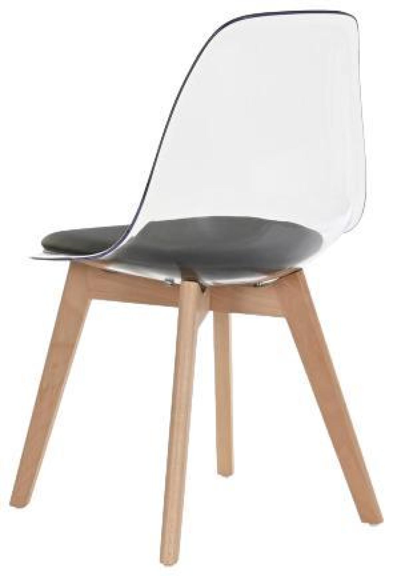 Product photograph of 4 X Ballia White Plastic Dining Chair - Black Seat Pad from Choice Furniture Superstore.
