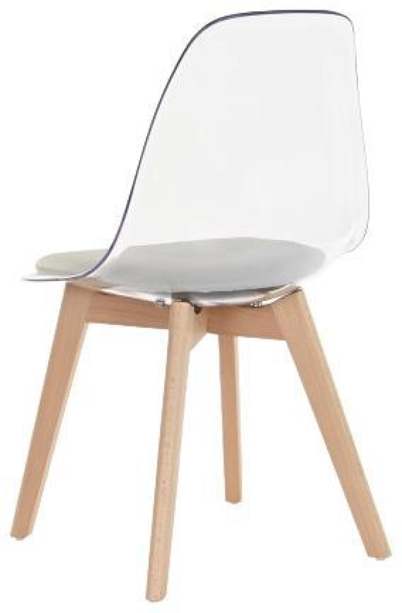 Product photograph of 4 X Ballia White Plastic Dining Chair - Grey Seat Pad from Choice Furniture Superstore.