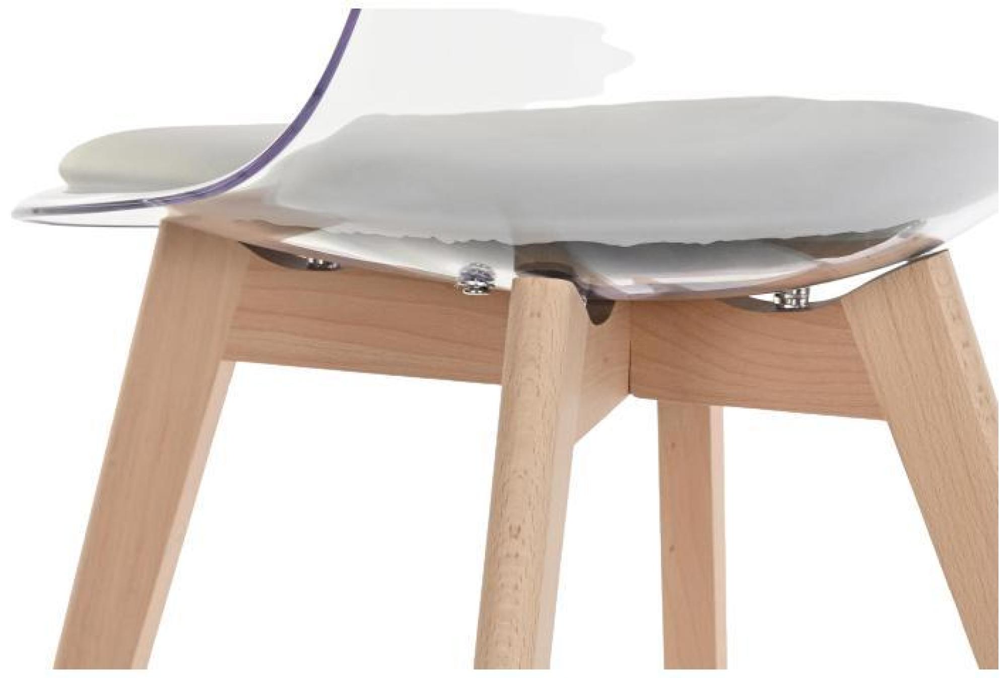 Product photograph of 4 X Ballia White Plastic Dining Chair - Grey Seat Pad from Choice Furniture Superstore.