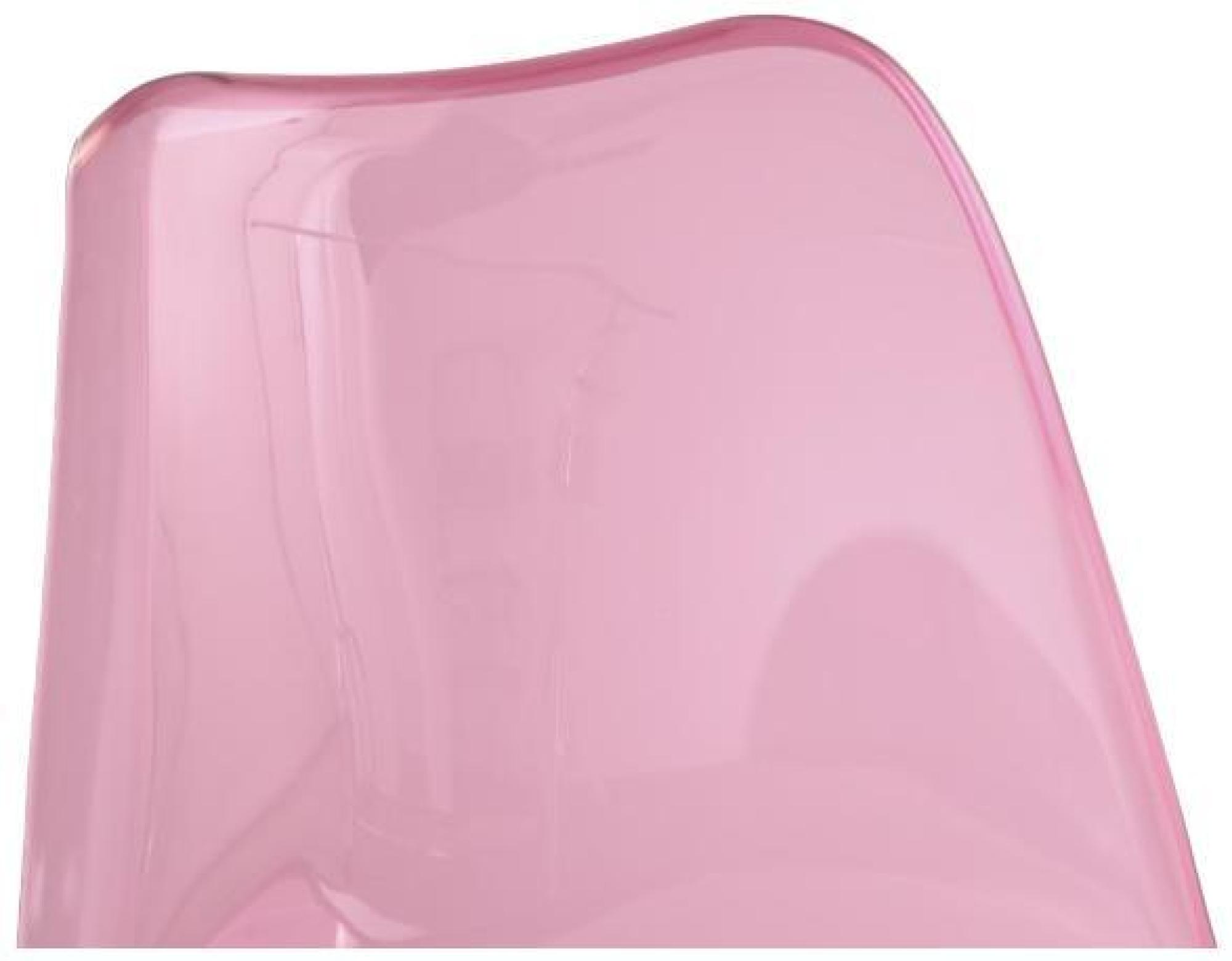 Product photograph of 4 X Ballia Pink Plastic Dining Chair - White Seat Pad from Choice Furniture Superstore.