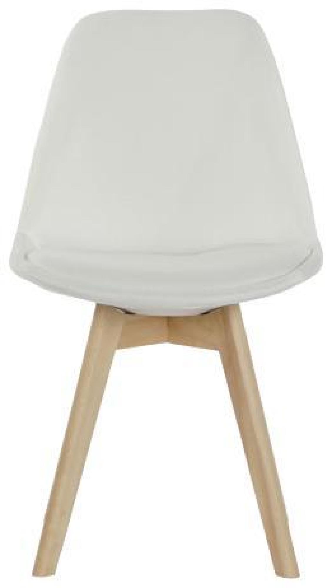 Product photograph of Set Of 4 Scandi White Fabric Dining Chair from Choice Furniture Superstore.