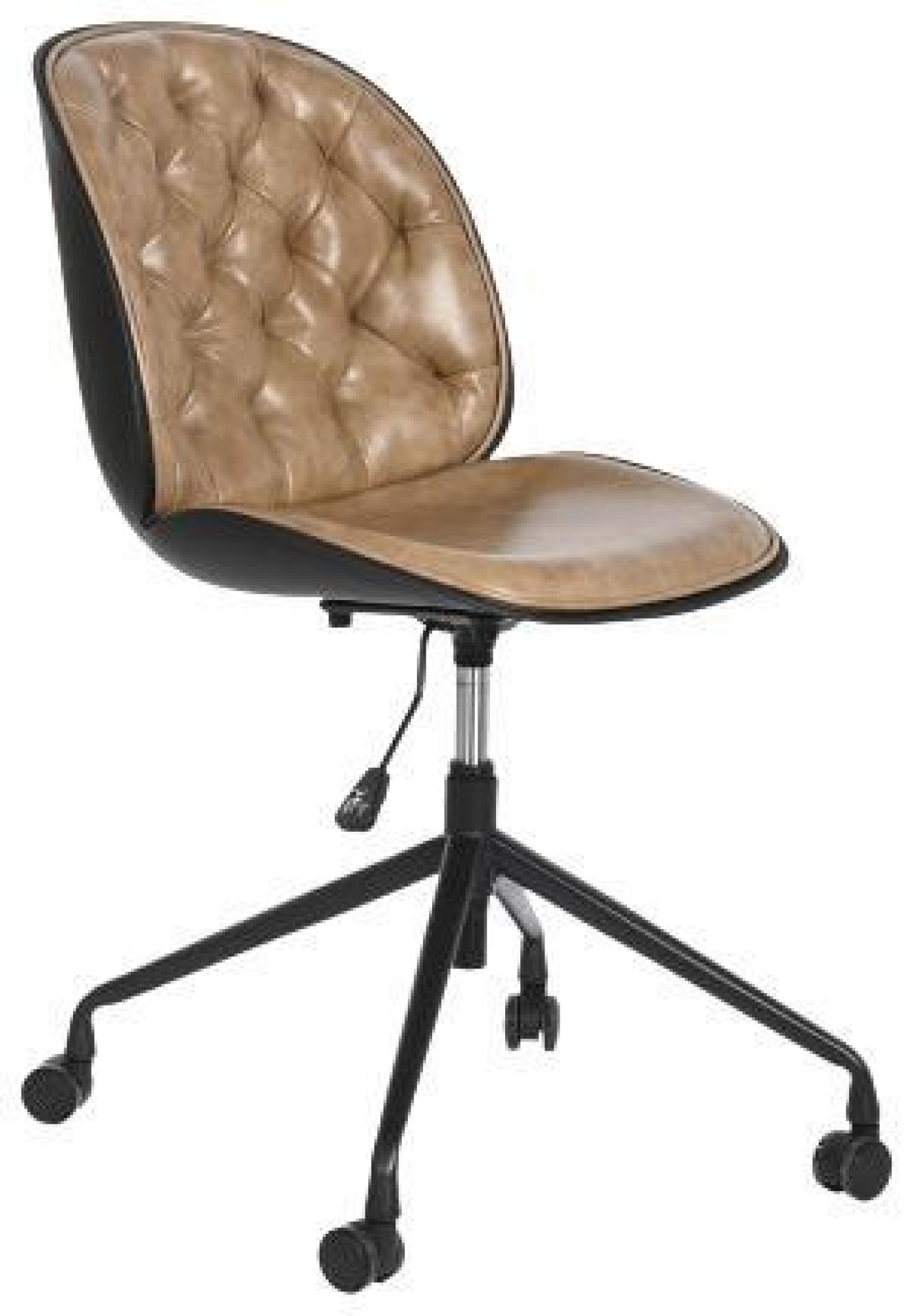 Product photograph of Vintage Light Brown Swivel Office Chair from Choice Furniture Superstore.