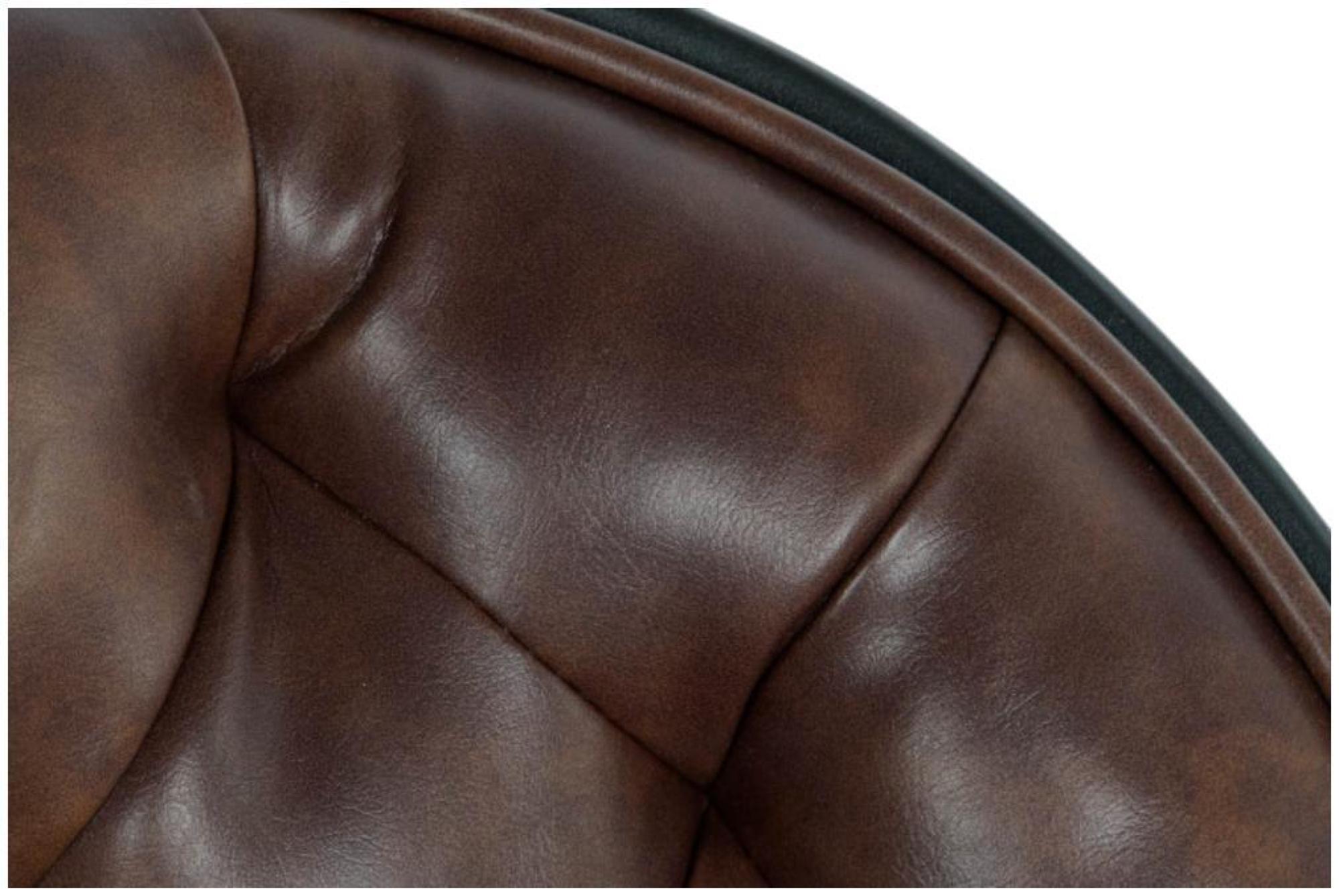 Product photograph of Vintage Dark Brown Swivel Office Chair from Choice Furniture Superstore.