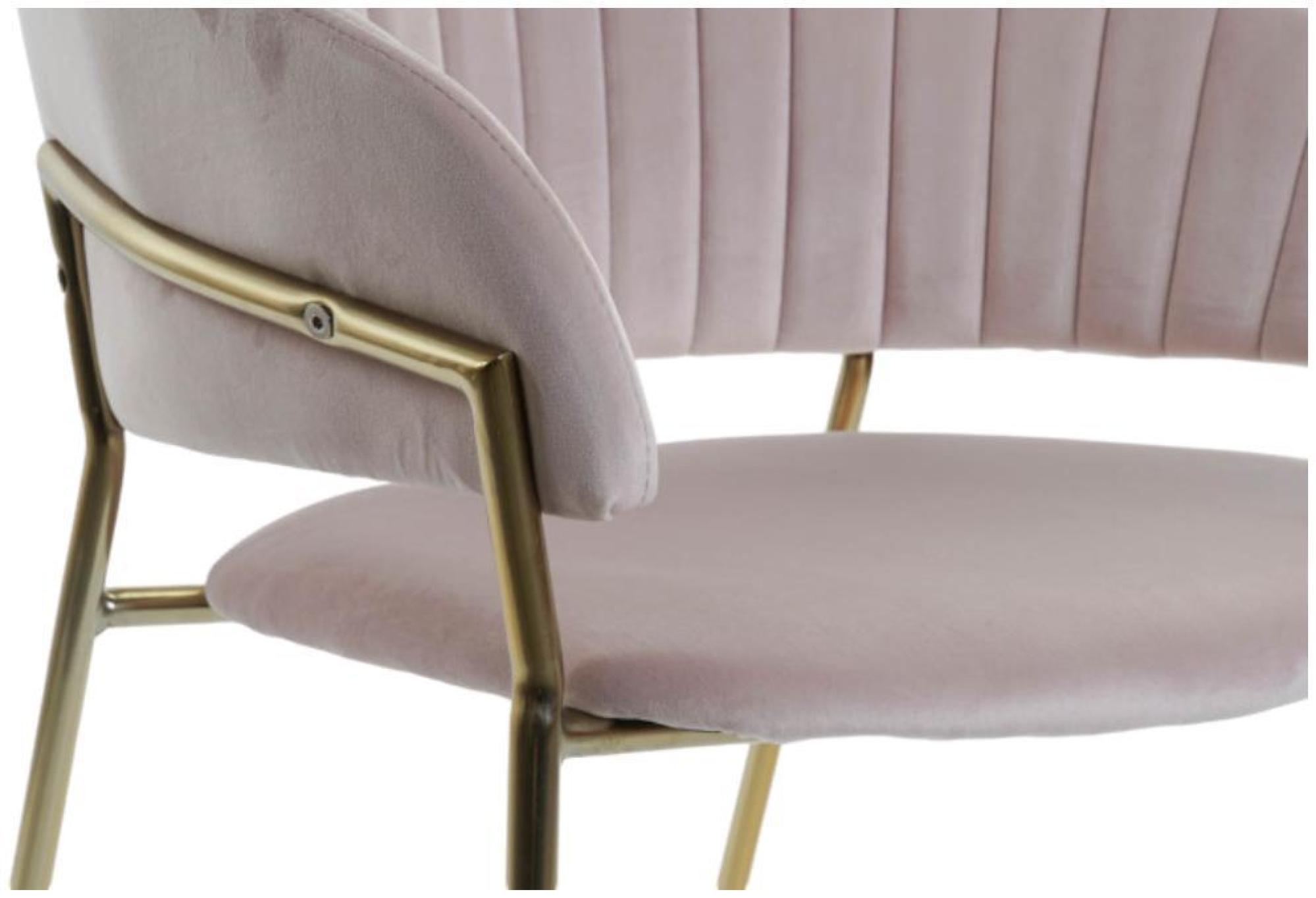 Product photograph of Set Of 2 Chic Pale Pink Fabric Dining Chair from Choice Furniture Superstore.