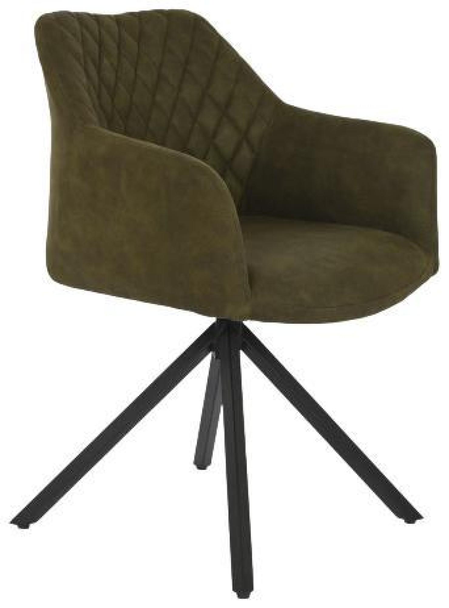 Product photograph of Set Of 2 Loft Green Fabric Swivel Dining Chair from Choice Furniture Superstore.