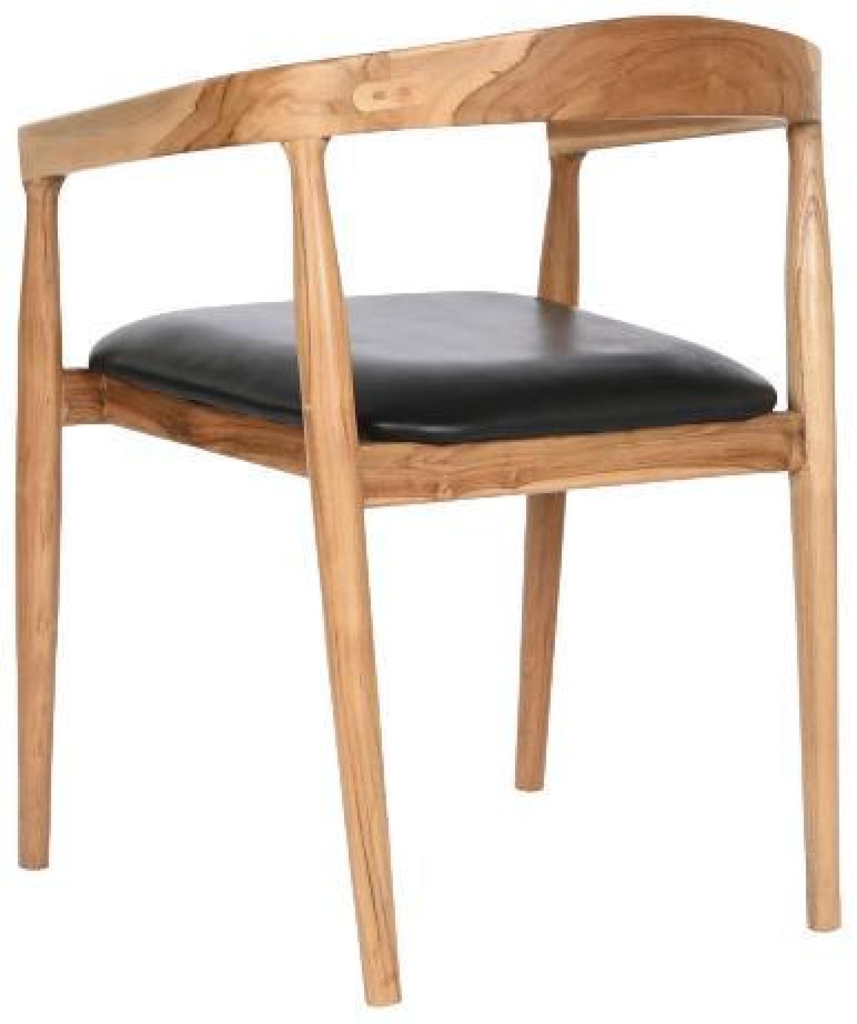 Product photograph of Set Of 2 Scandi Black Leather Dining Chair from Choice Furniture Superstore.