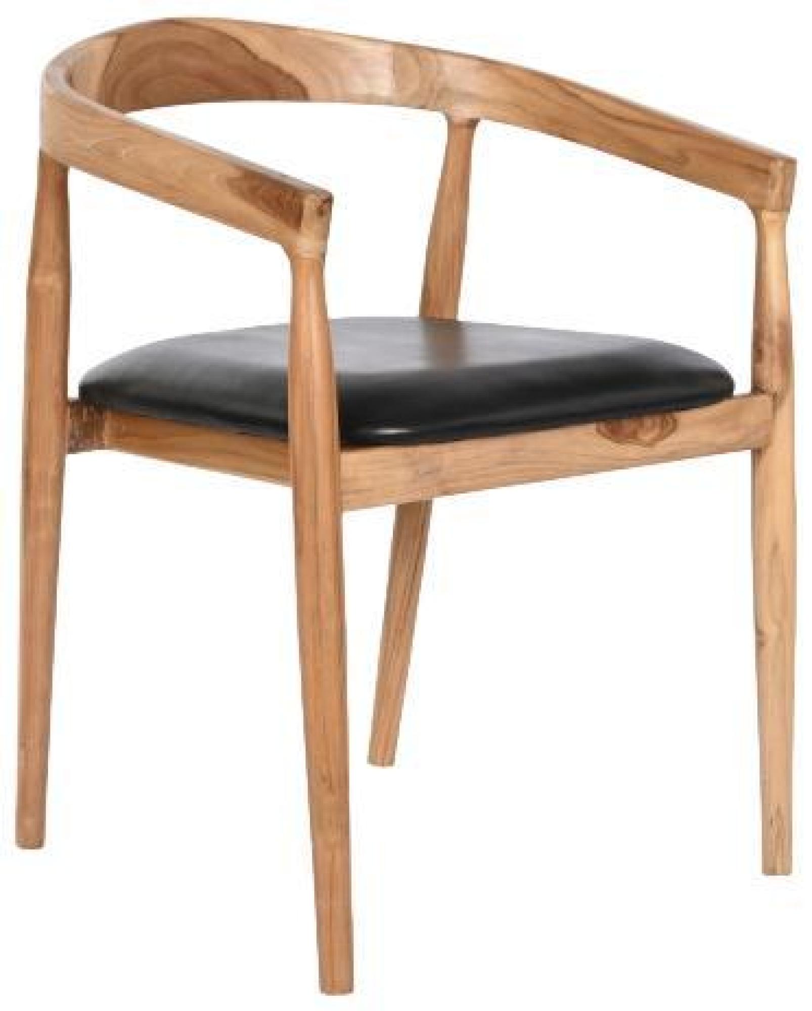 Product photograph of Set Of 2 Scandi Black Leather Dining Chair from Choice Furniture Superstore.