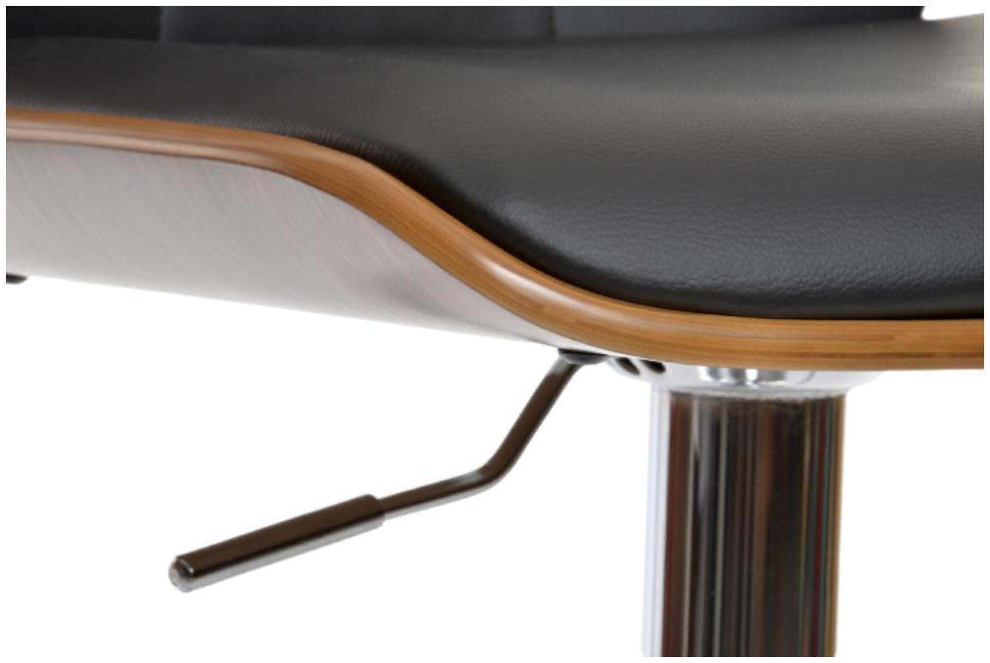 Product photograph of Black Faux Leather Adjustable Barstool With Back from Choice Furniture Superstore.