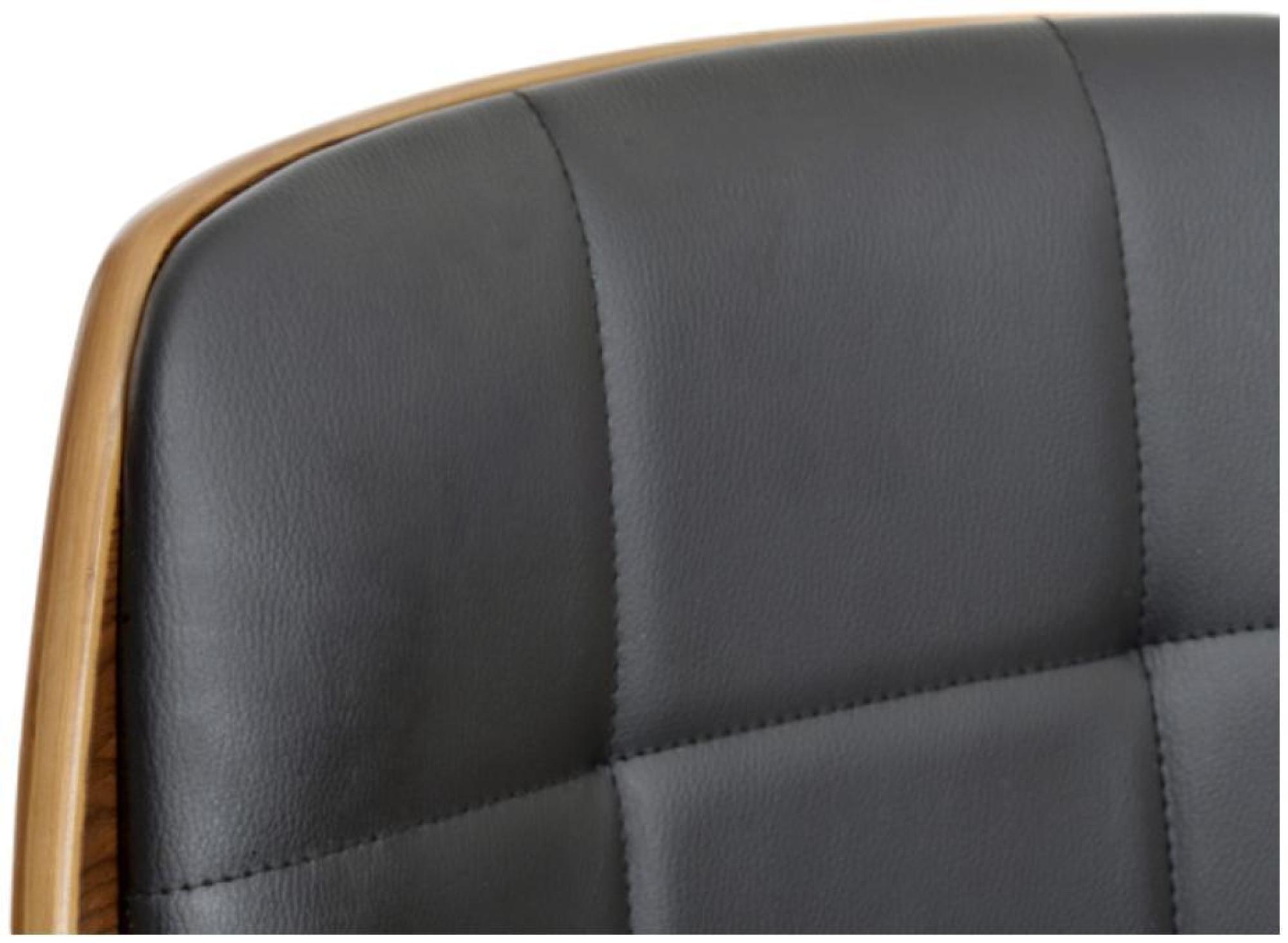 Product photograph of Black Faux Leather Adjustable Barstool With Back from Choice Furniture Superstore.