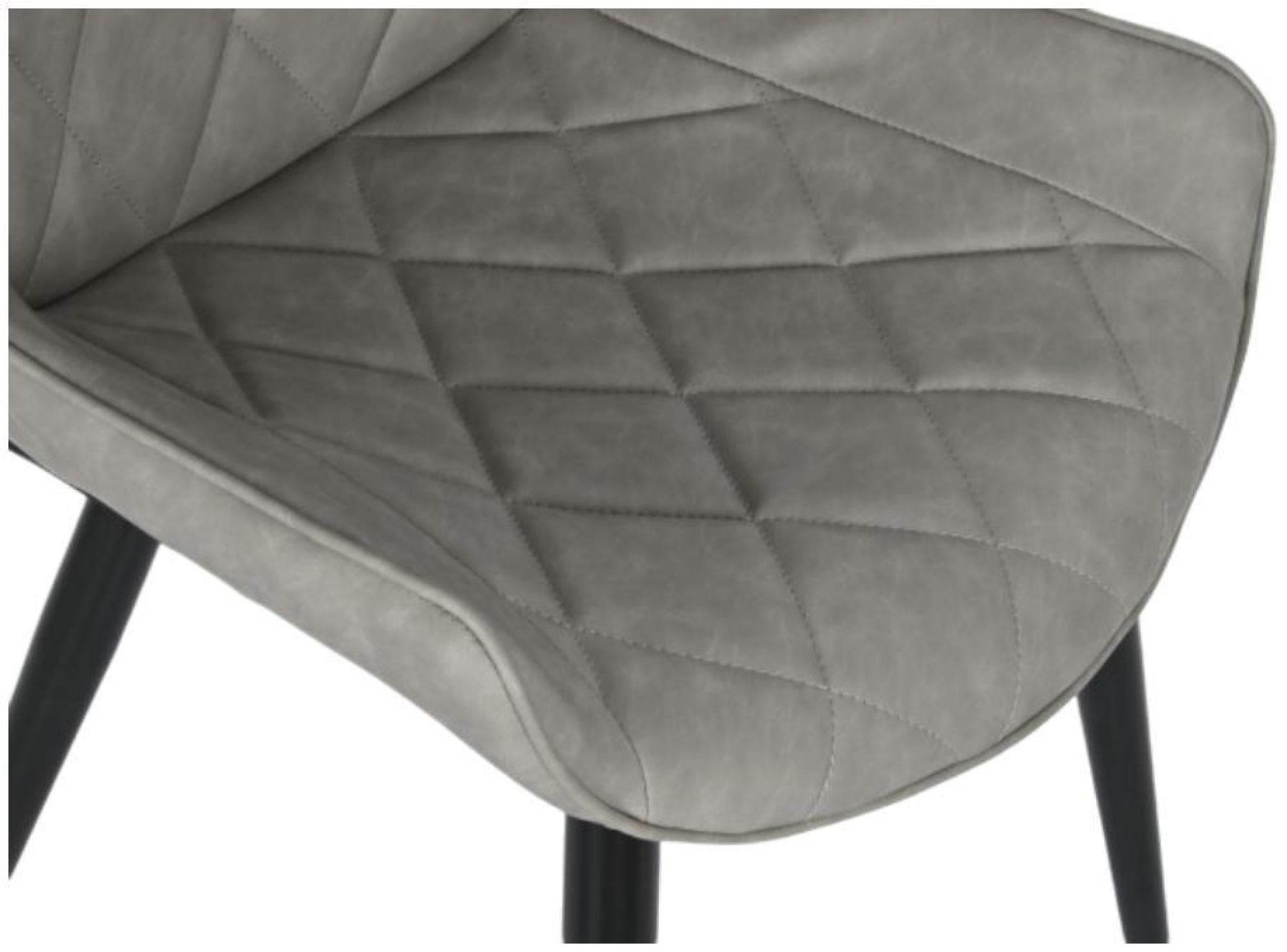 Product photograph of Set Of 2 Douglas Grey Faux Leather Dining Chair from Choice Furniture Superstore.