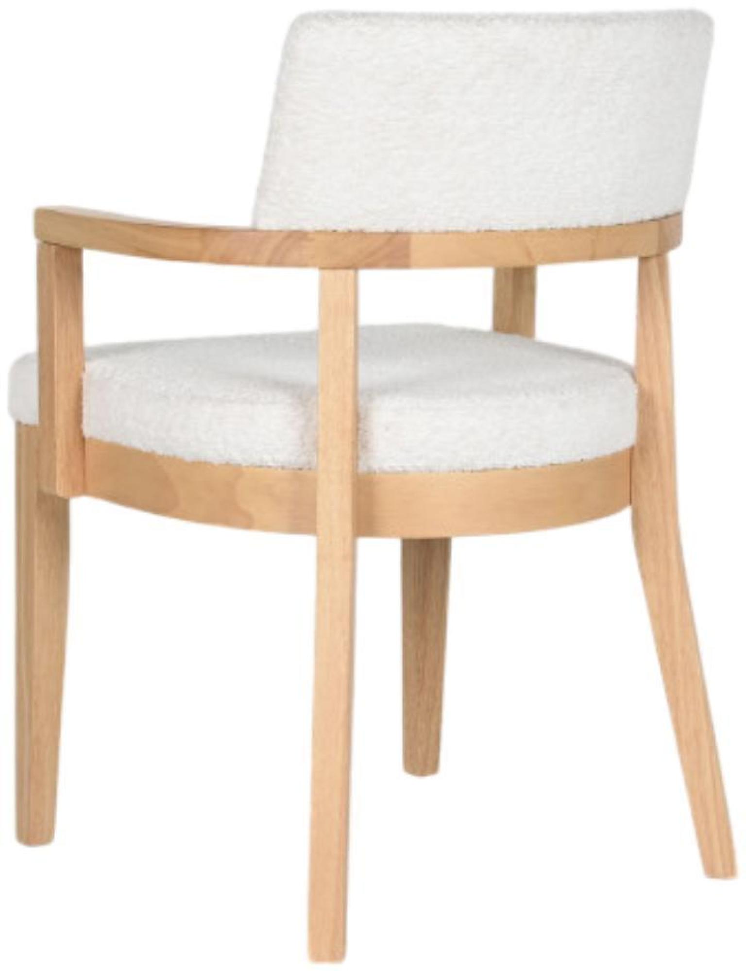 Product photograph of Set Of 2 Scandi White Boucle Dining Chair from Choice Furniture Superstore.