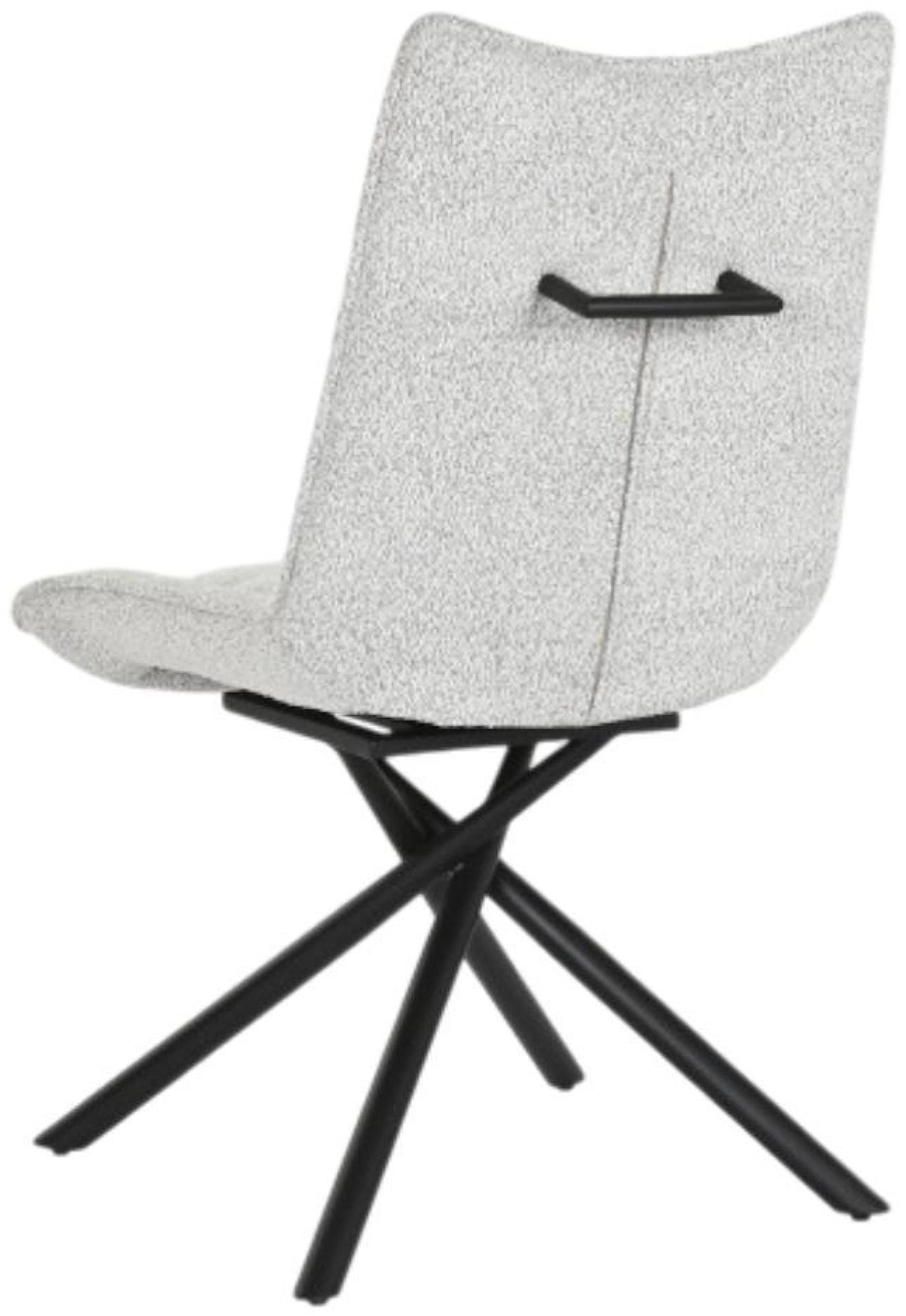 Product photograph of Set Of 2 Modern Grey Fabric Dining Chair With Black Metal Legs from Choice Furniture Superstore.