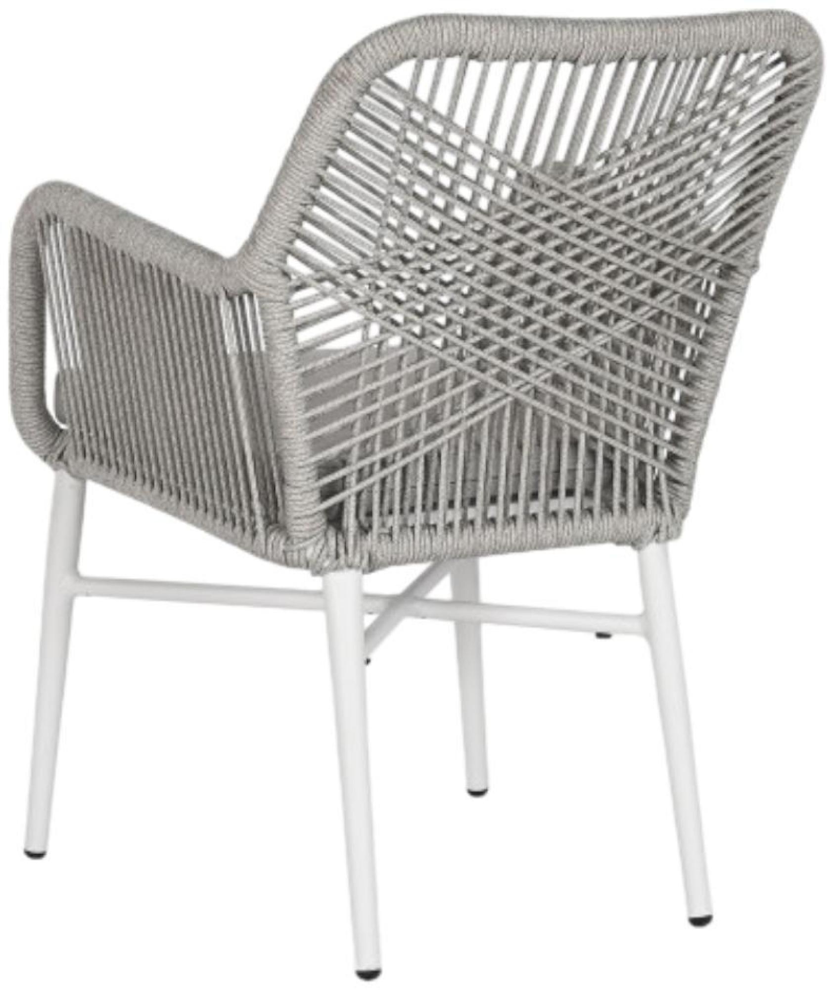 Product photograph of Set Of 2 Garden Grey Rattan Outdoor Dining Armchair from Choice Furniture Superstore.