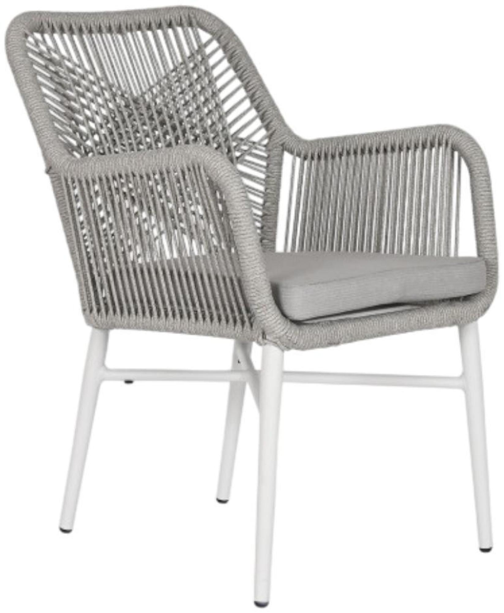 Product photograph of Set Of 2 Garden Grey Rattan Outdoor Dining Armchair from Choice Furniture Superstore.