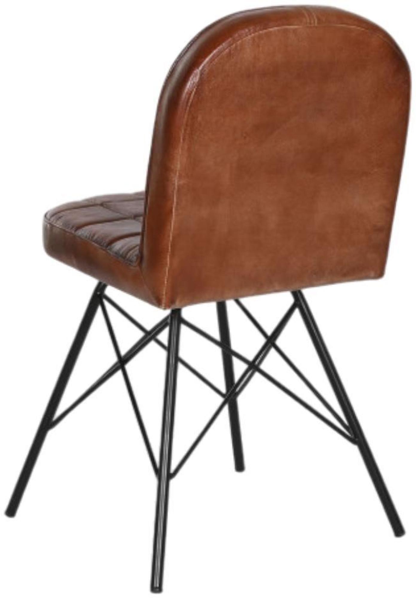 Product photograph of Set Of 2 Vintage Brown Leather Dining Chair from Choice Furniture Superstore.