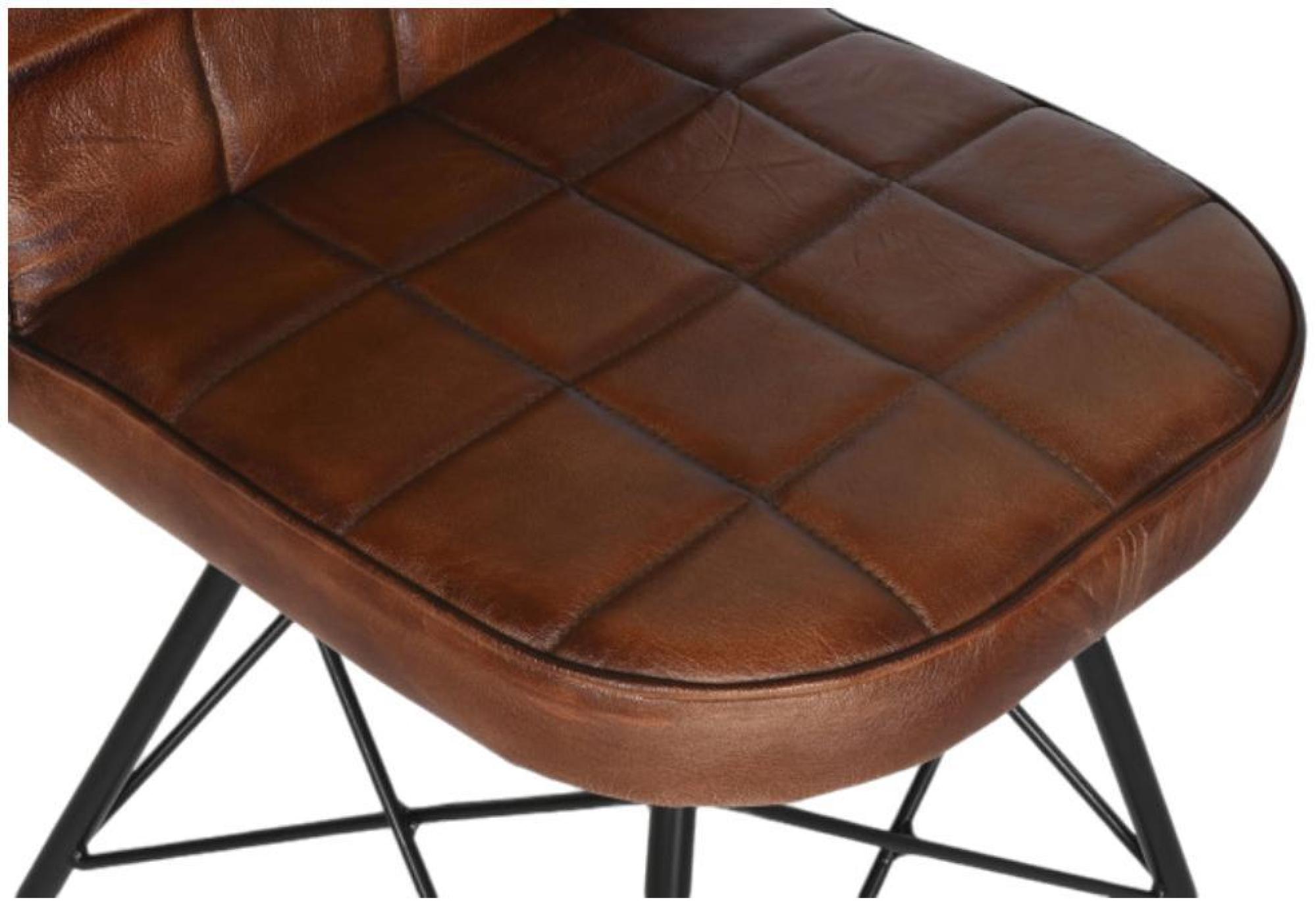 Product photograph of Set Of 2 Vintage Brown Leather Dining Chair from Choice Furniture Superstore.