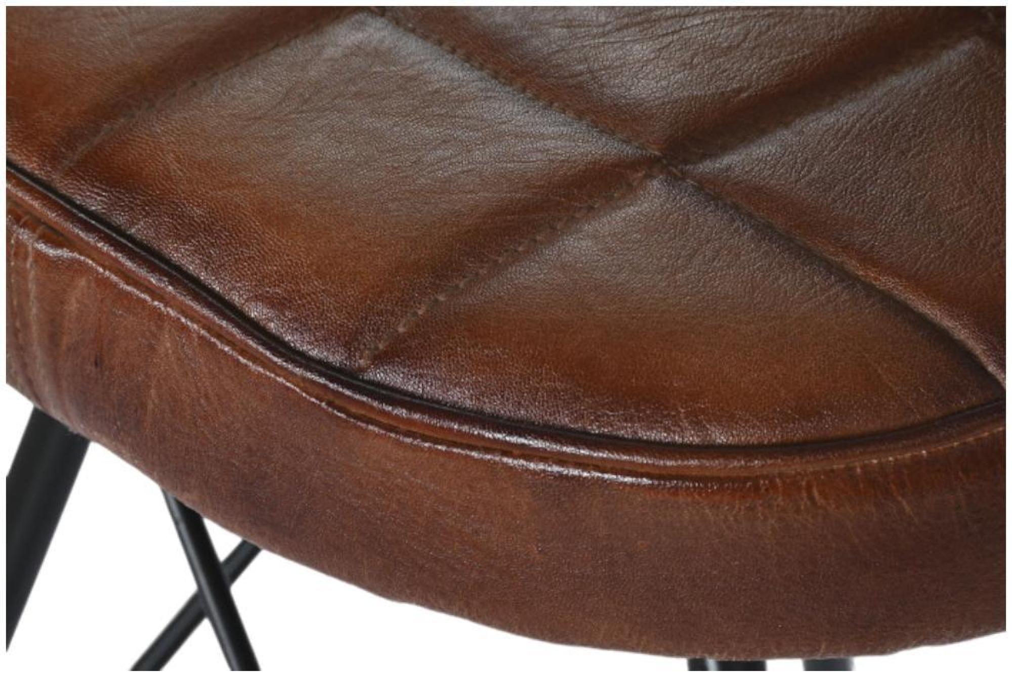 Product photograph of Set Of 2 Vintage Brown Leather Dining Chair from Choice Furniture Superstore.