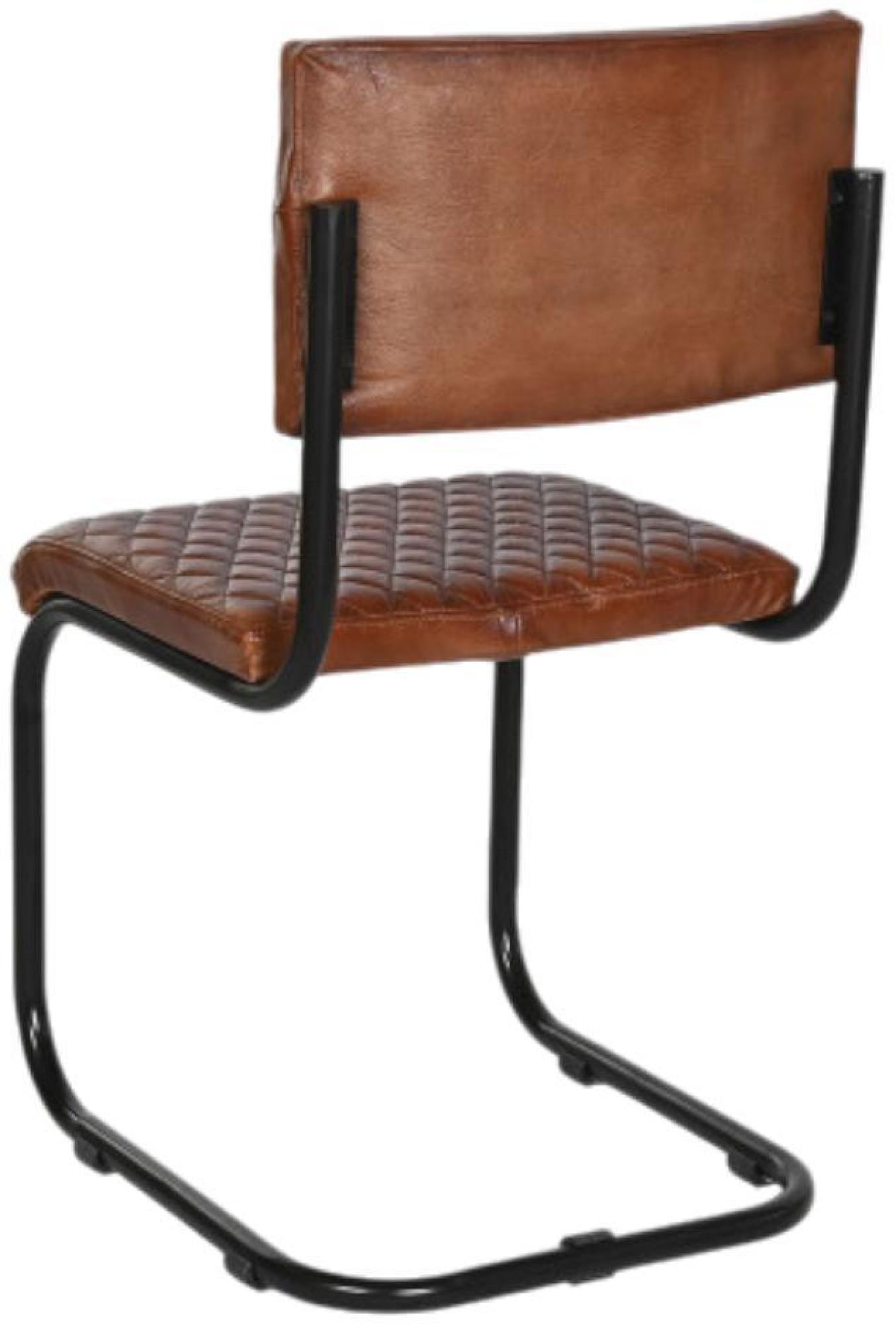 Product photograph of Set Of 2 Vintage Brown Leather Cantilever Dining Chair from Choice Furniture Superstore.