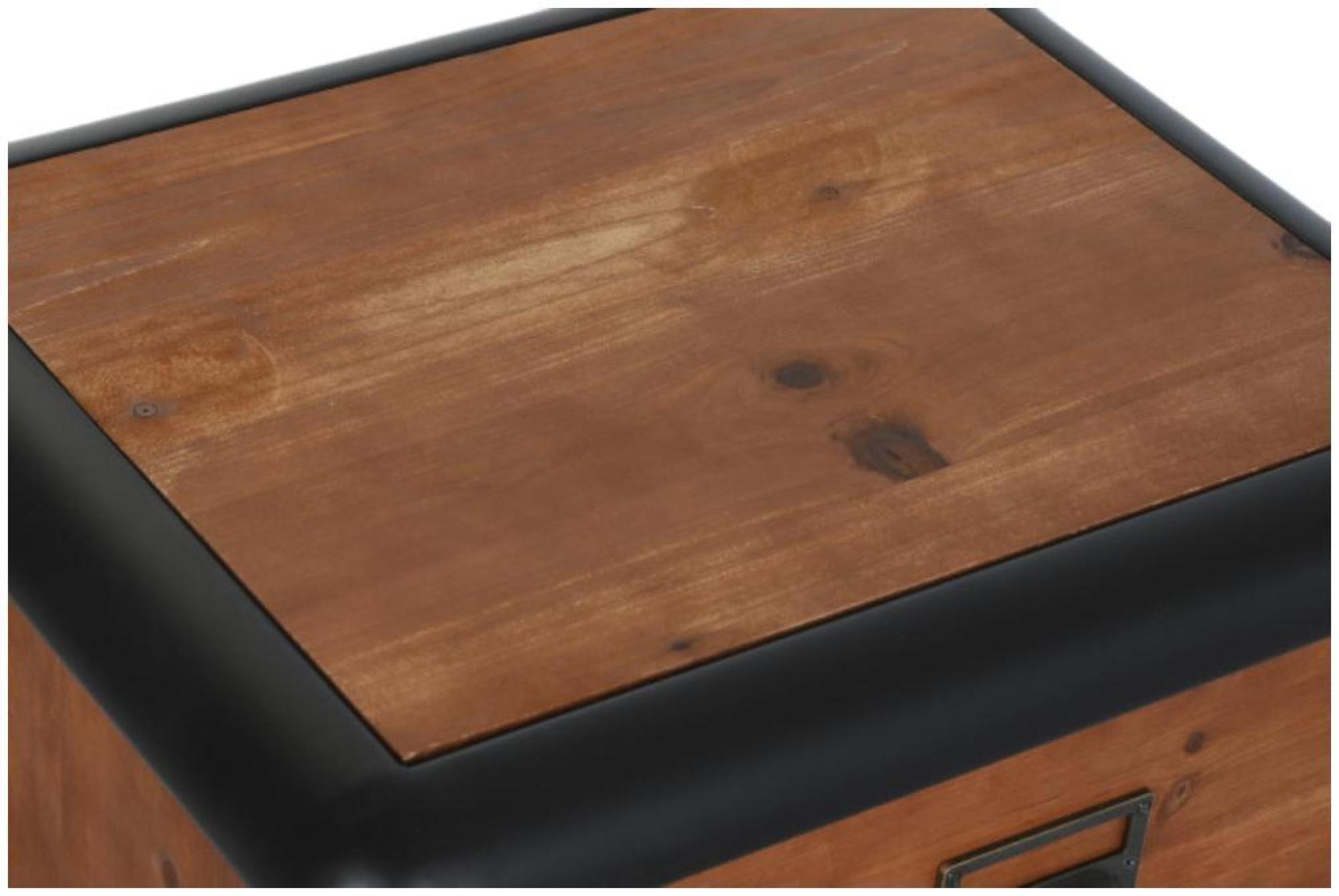 Product photograph of Loft Dark Brown 1 Drawer Bedside Table from Choice Furniture Superstore.