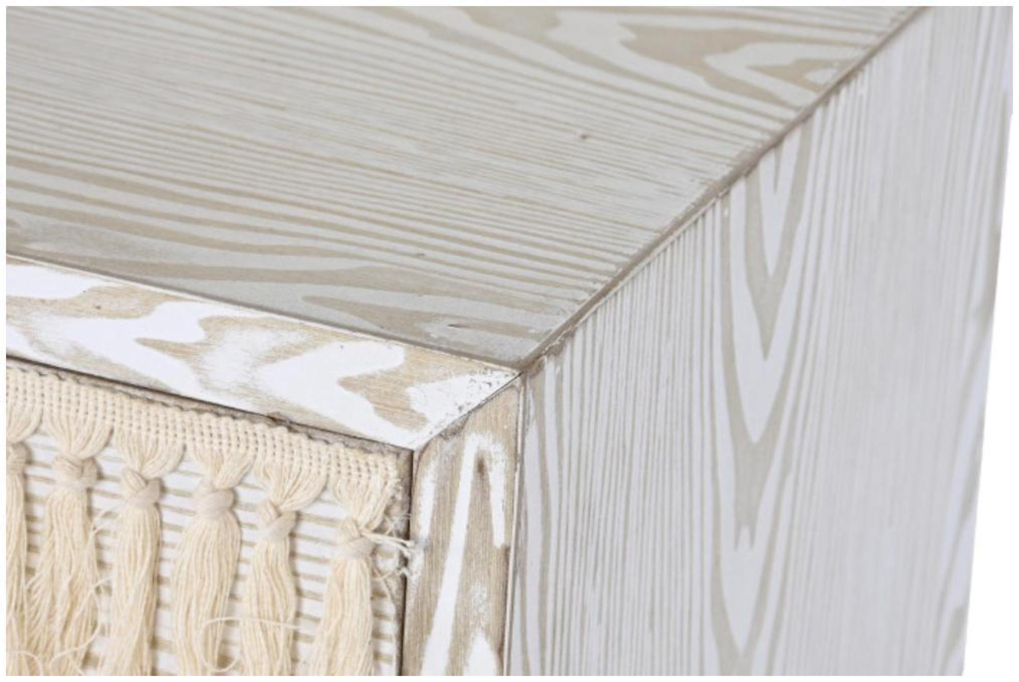 Product photograph of Boho White Wood 3 Drawer Bedside Table from Choice Furniture Superstore.