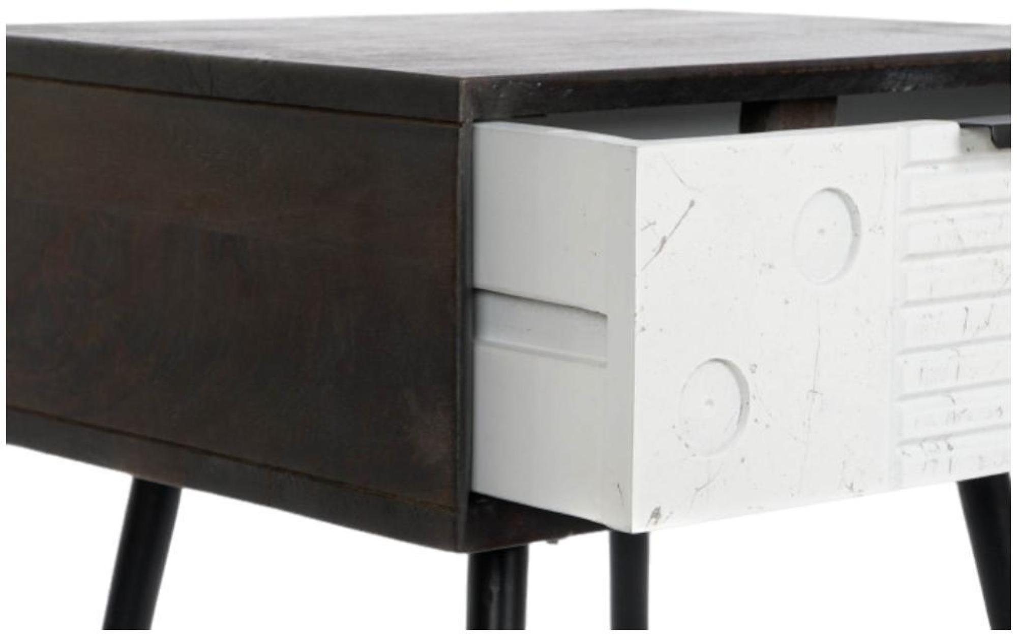 Product photograph of Modern Mango Wood 1 Drawer Bedside Table from Choice Furniture Superstore.