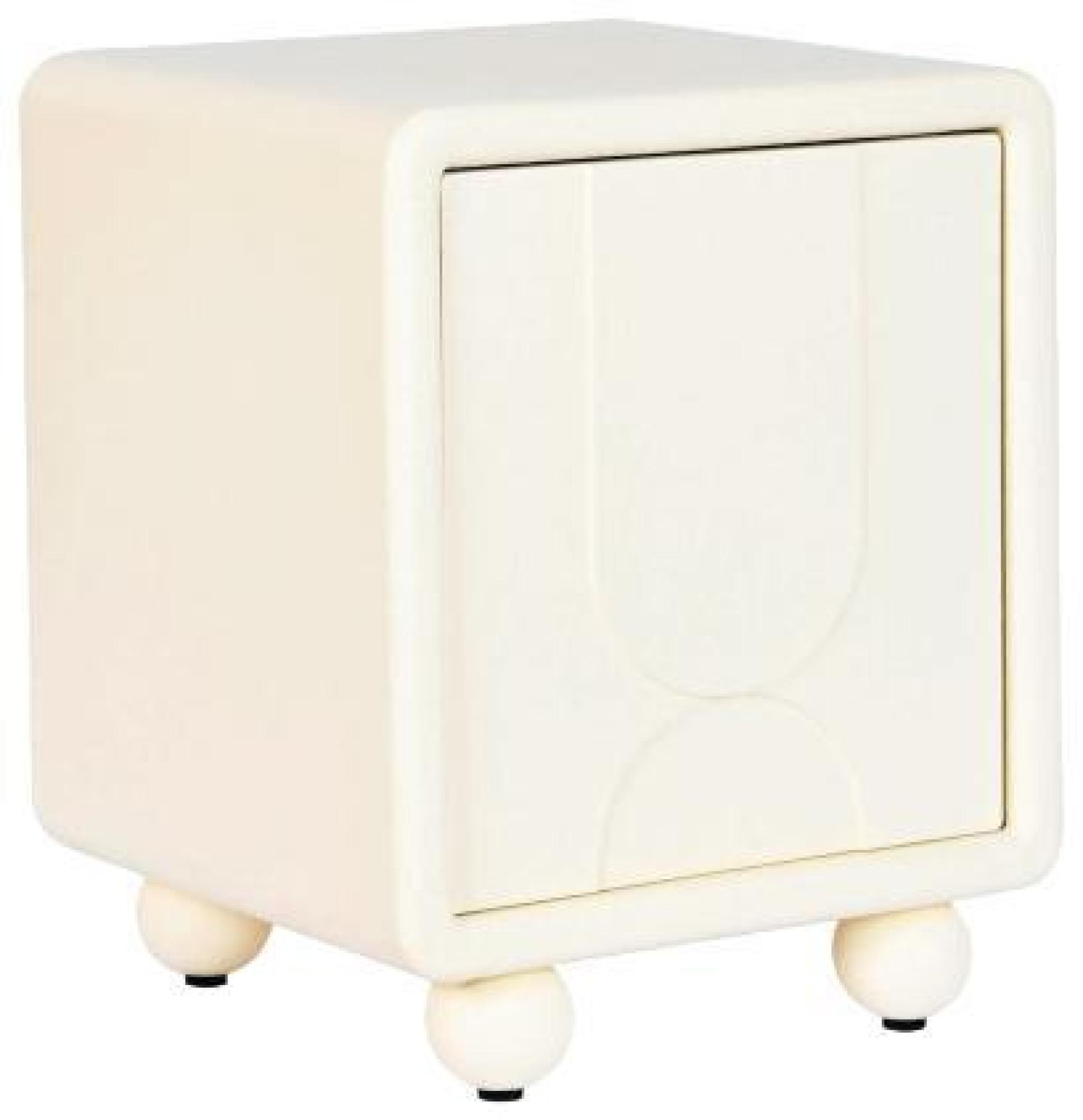 Product photograph of Modern White Wood 1 Door Bedside Table from Choice Furniture Superstore.