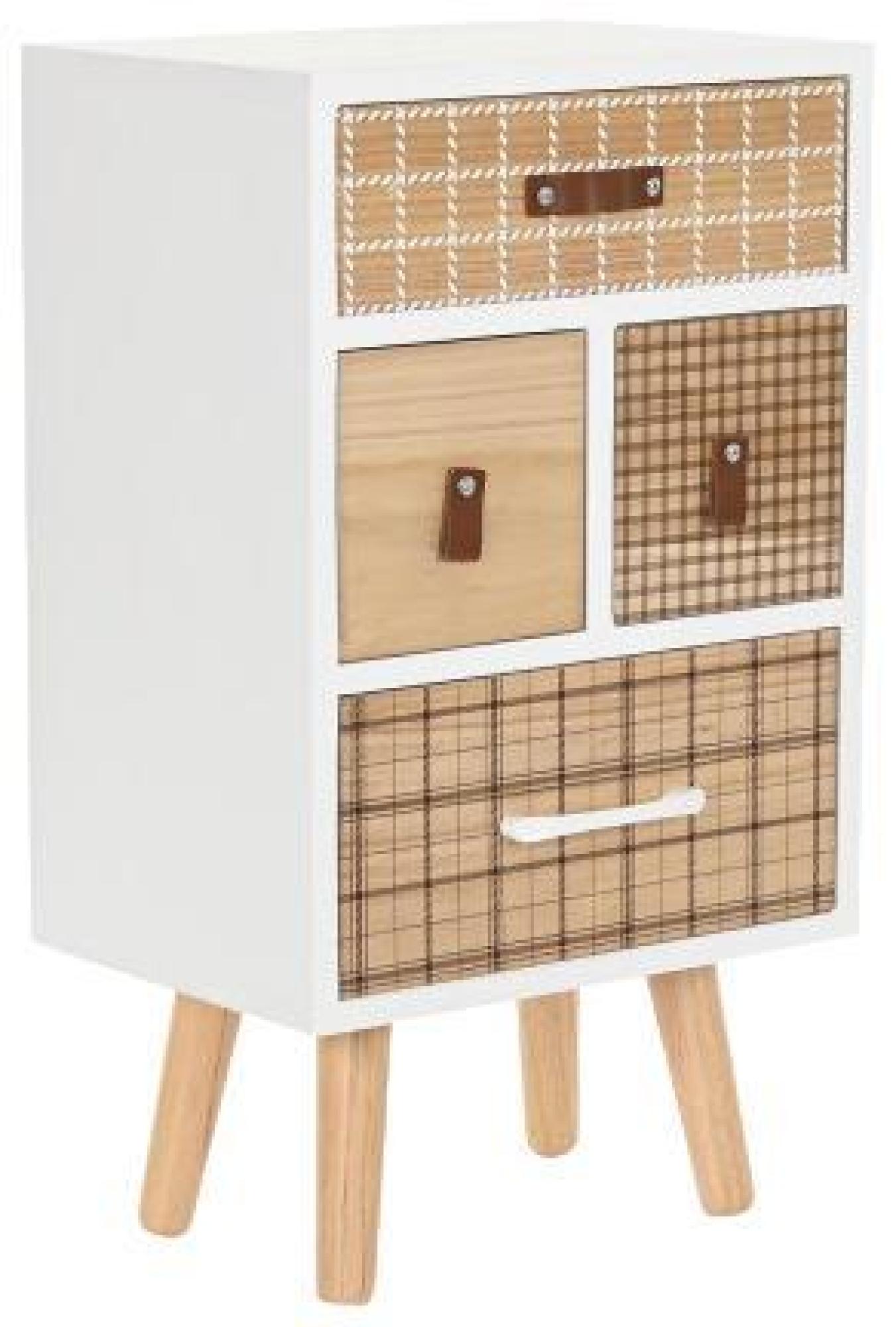 Product photograph of Scandi Natural 4 Drawer Bedside Table from Choice Furniture Superstore.