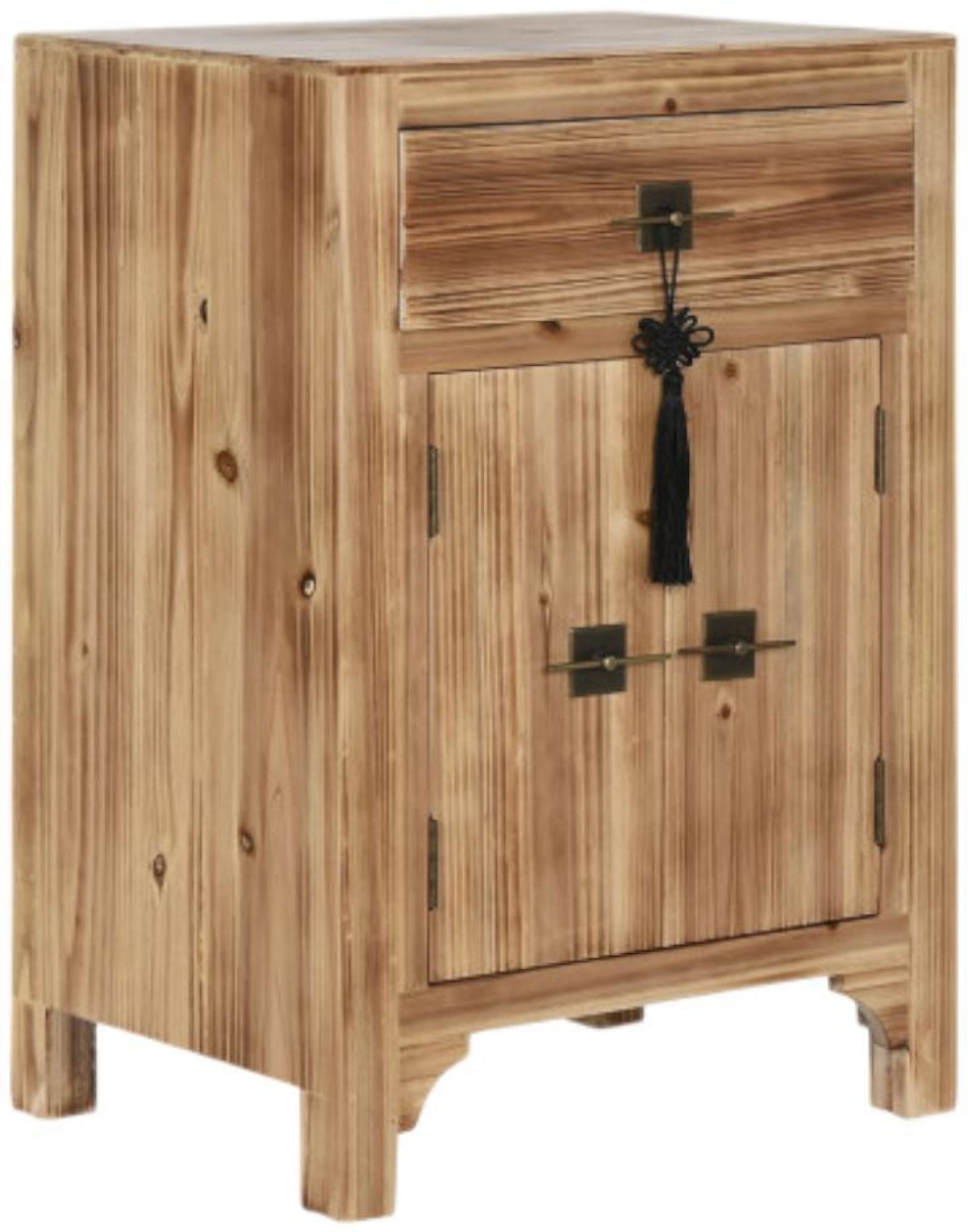 Product photograph of Oriental Natural 2 Door 1 Drawer Bedside Table from Choice Furniture Superstore.