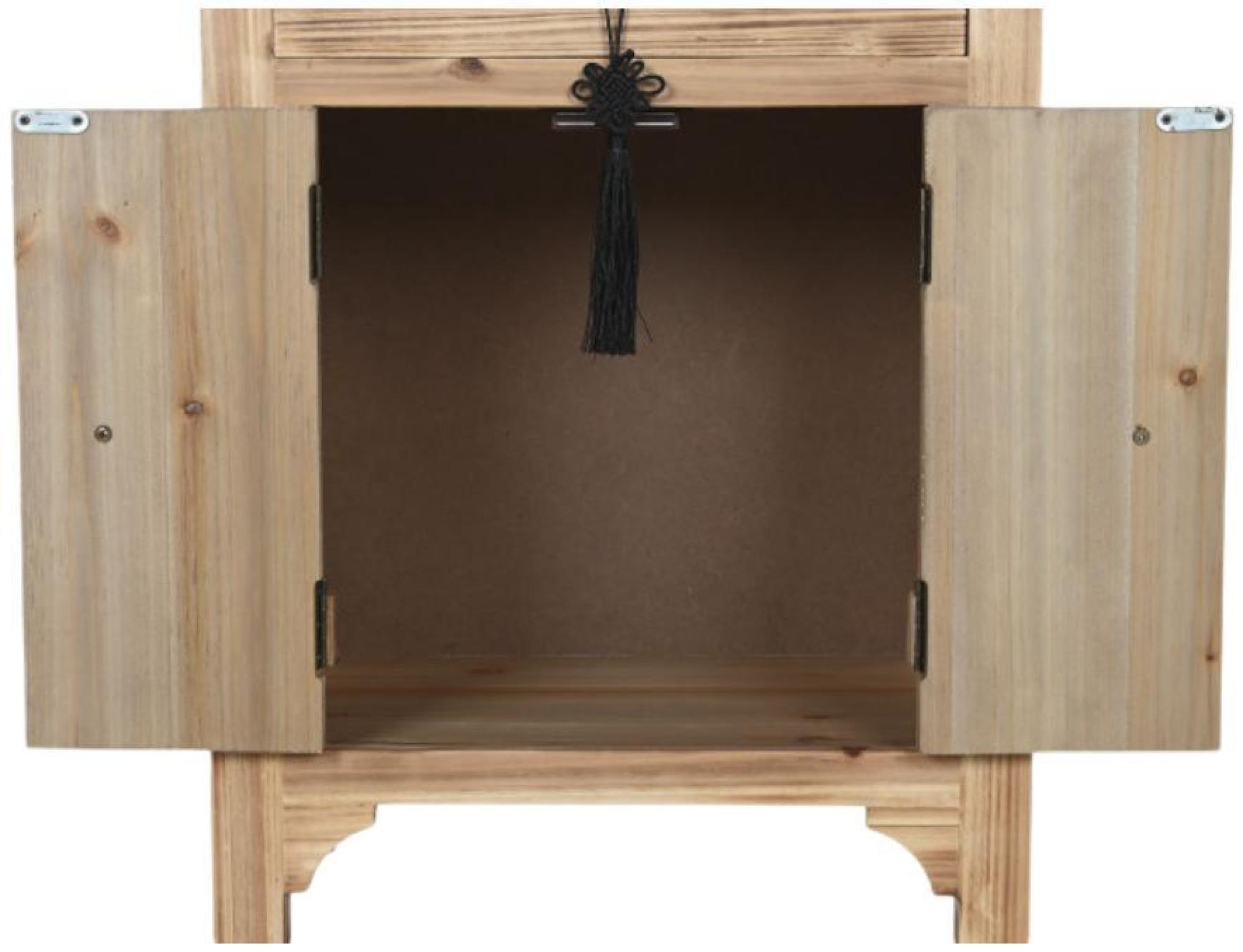 Product photograph of Oriental Natural 2 Door 1 Drawer Bedside Table from Choice Furniture Superstore.