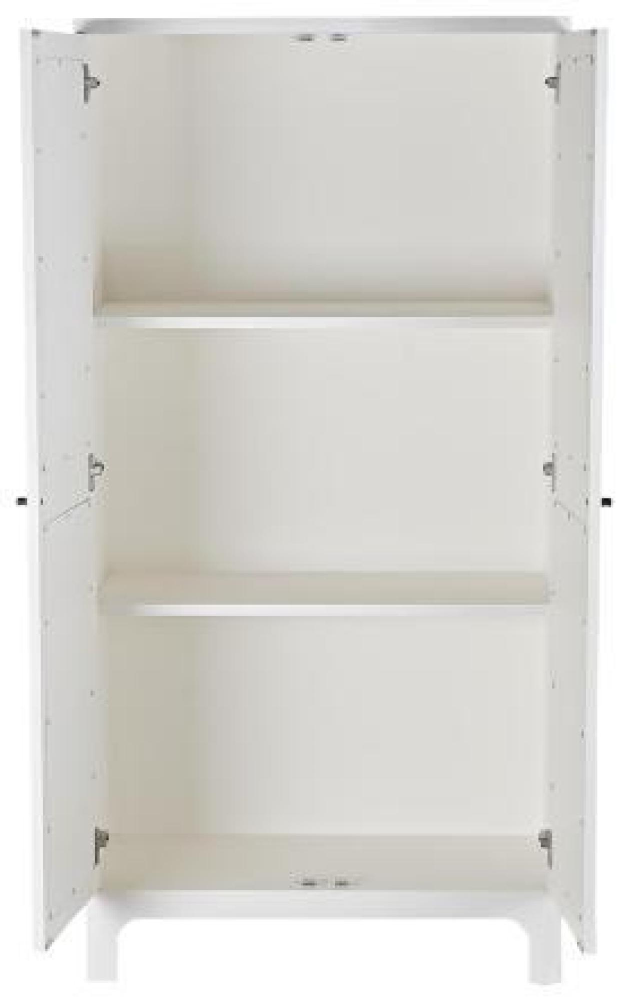 Product photograph of Ranchi White And Rattan 2 Door Hall Cabinet from Choice Furniture Superstore.