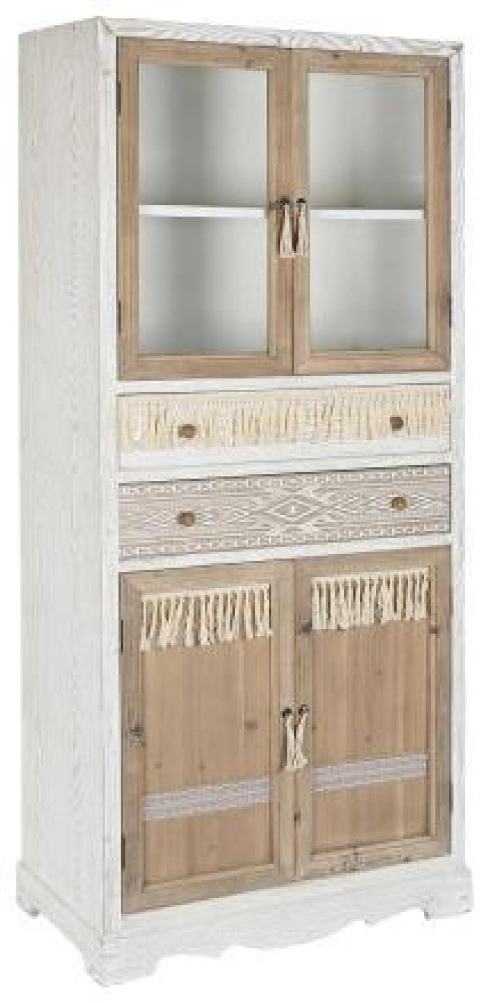 Product photograph of Bohemian White Printed Display Cabinet from Choice Furniture Superstore.