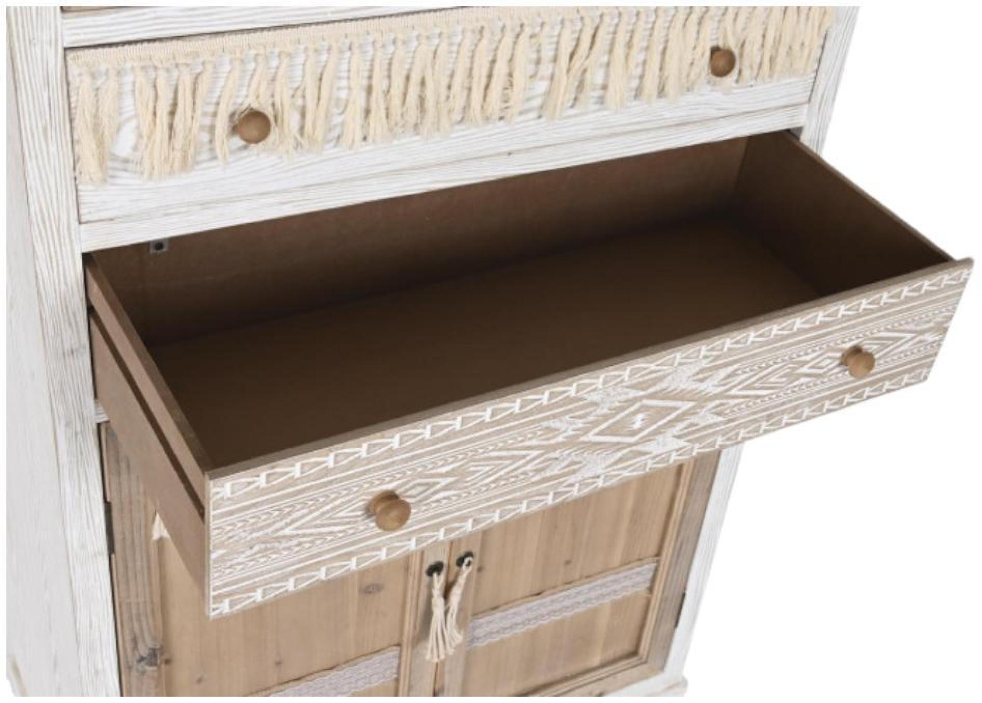 Product photograph of Bohemian White Printed Display Cabinet from Choice Furniture Superstore.