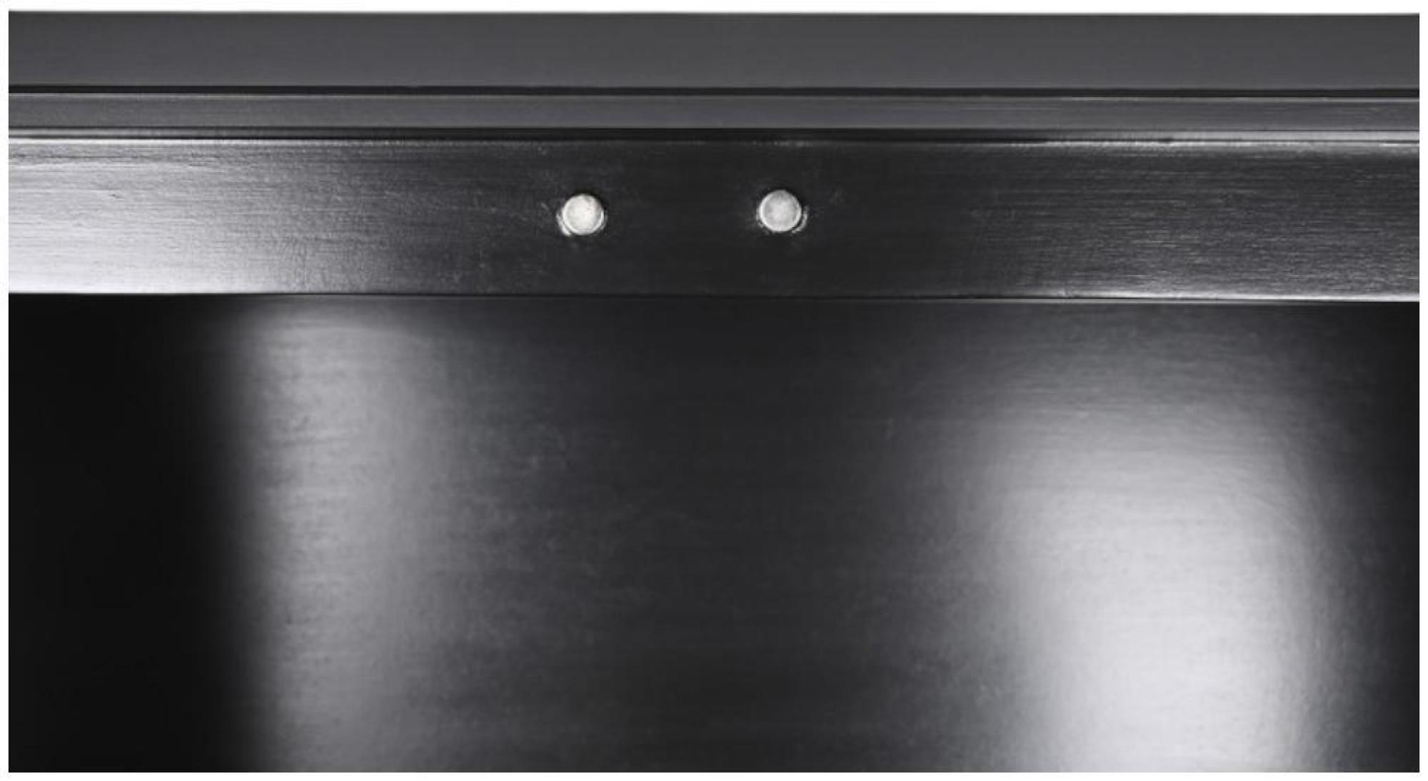 Product photograph of Helston Black And White Bone Inlay 2 Door Hall Cabinet from Choice Furniture Superstore.